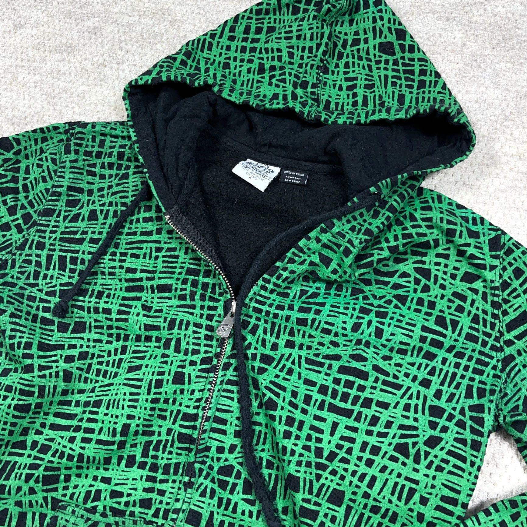 Vintage VINTAGE Famous Stars & Straps Hoodie Women S Green Full Zip AOP Logo 90s Sworn Beach Southwestern Mens Women Girls Size S / US 4 / IT 40 - 5 Thumbnail