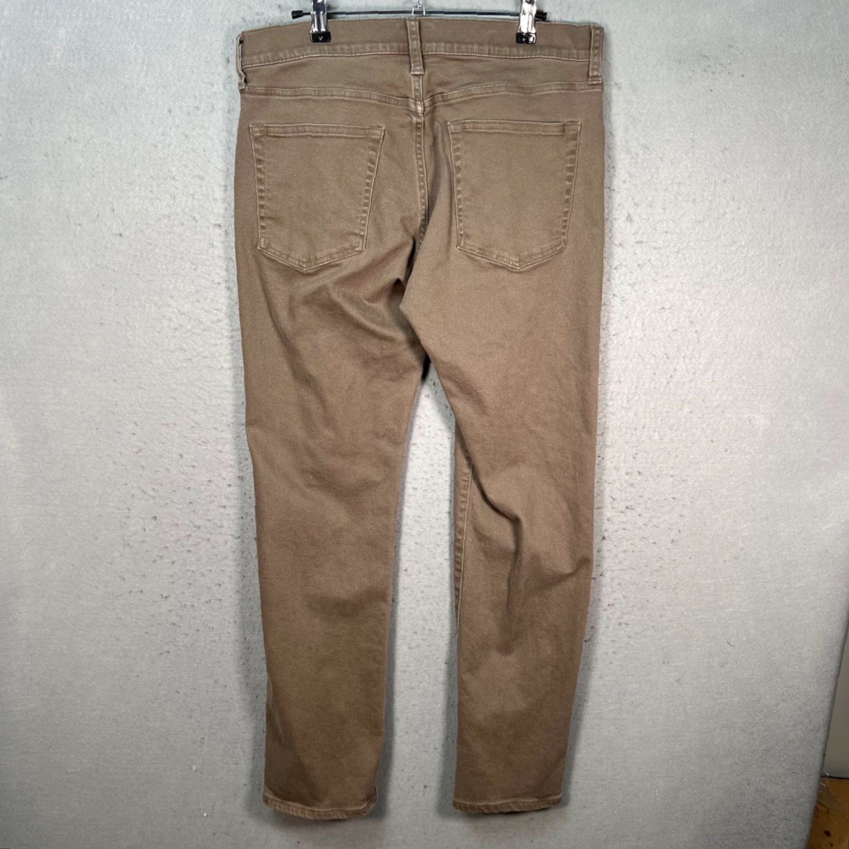 J.Crew J.CREW 770 Straight-Fit Stretch Pants Khaki Brown Mens 32 x 32 Pants Size US 32 / EU 48 - 2 Thumbnail