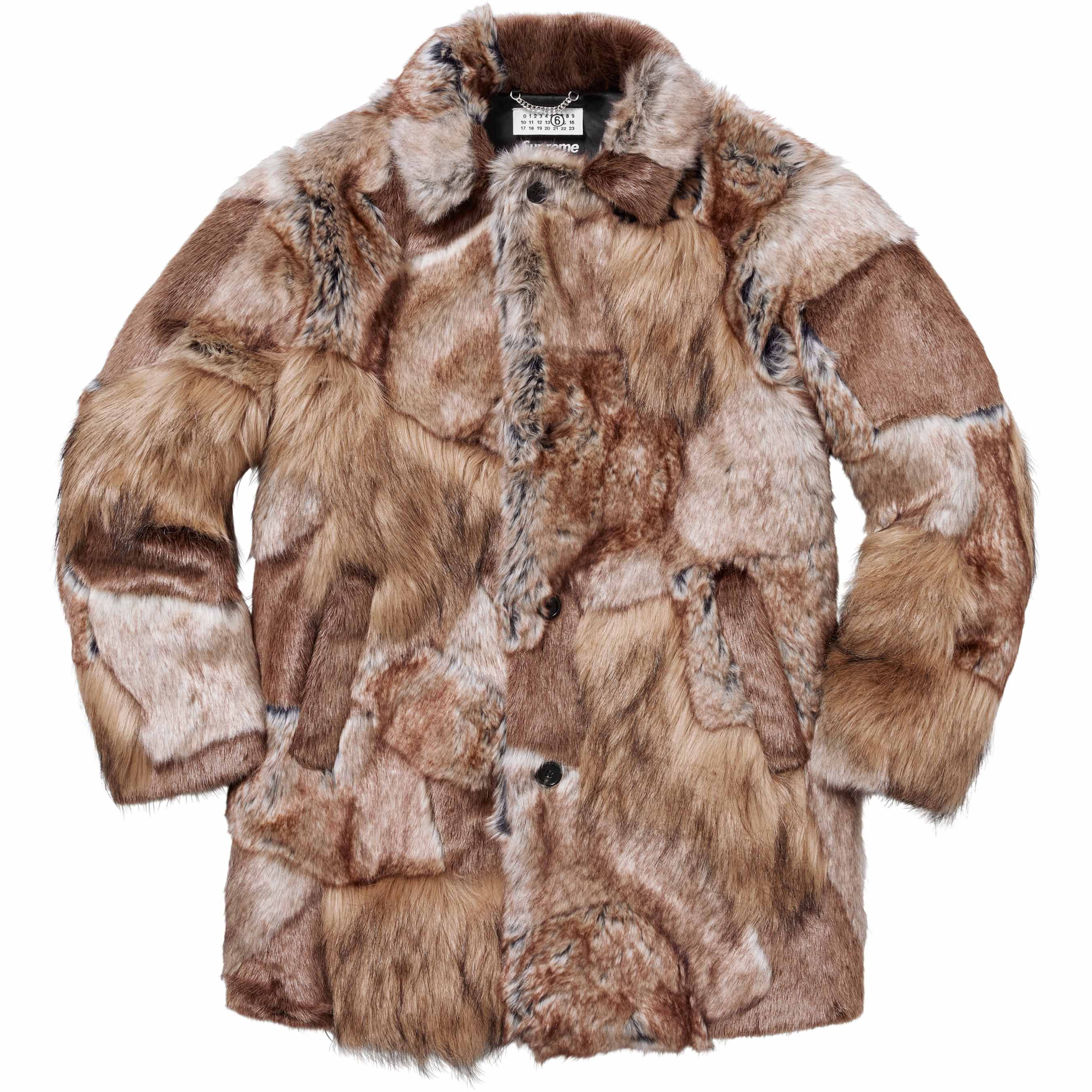 Supreme Supreme MM6 Maison Margiela Patchwork Faux Fur Coat Size US L / EU 52-54 / 3 - 2 Thumbnail