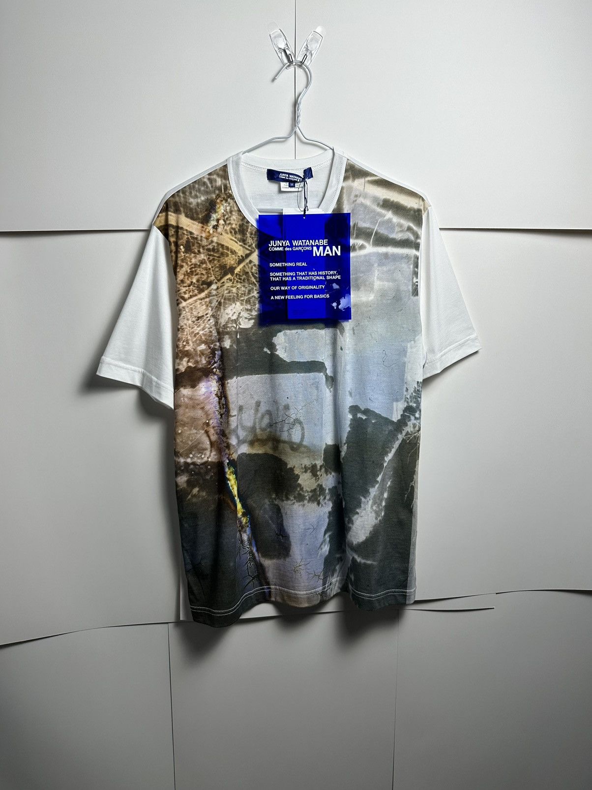 Pre-owned Comme Des Garcons X Comme Des Garcons Shirt Nwt Comme Des Garçons X Junya Watanabe All Over Print Tee In White