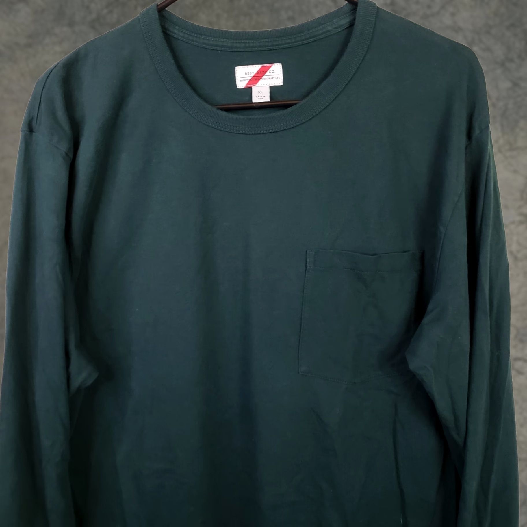 CO VINTAGE Best Made Co Shirt Men XL Green Long Sleeve Crew Neck Tee Casual USA Size US XL / EU 56 / 4 - 1 Thumbnail
