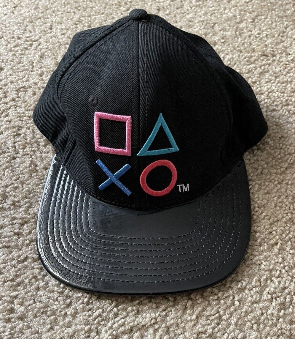 Playstation × Vintage Sony PlayStation Logo Snapback Hat 2017 Embroidered Black Size ONE SIZE - 2 Thumbnail