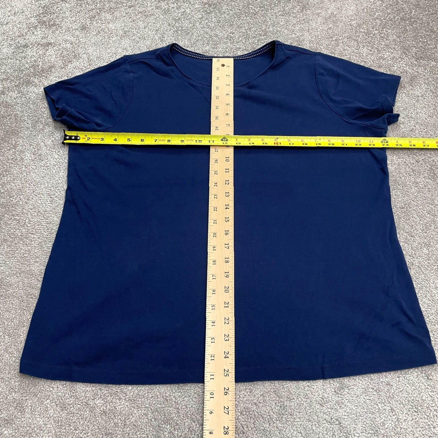 Vintage St. John's Bay Basic T-Shirt Womens 2X Blue Round Neck Cotton Essential Tee Top Shirt Womens 2X Blue Casual Short Sleeve Size XXL / US 16-18 / IT 52-54 - 5 Thumbnail