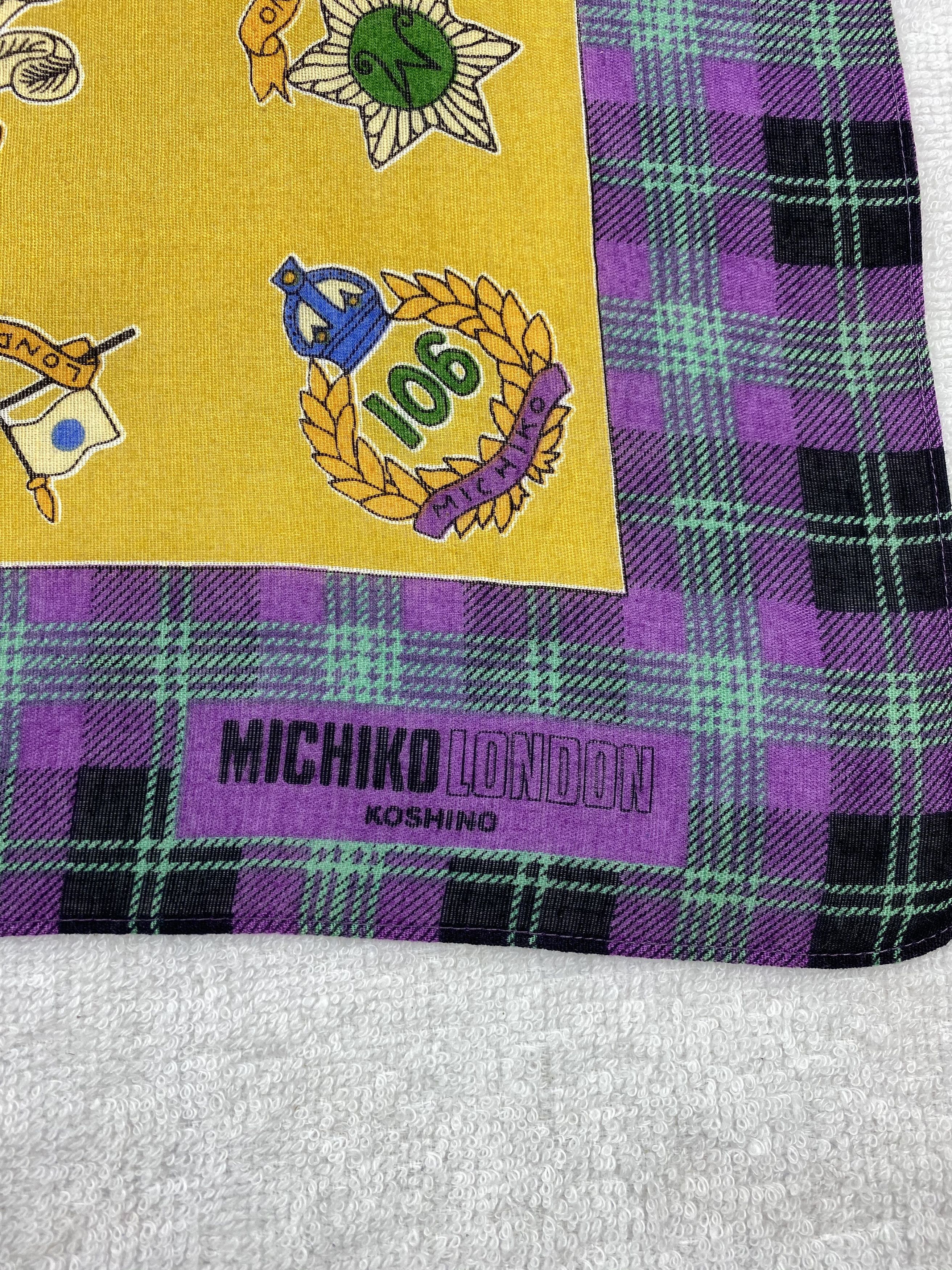 Michiko Koshino London × Vintage Michiko Koshino London Handkerchief / Bandana / Neckerchief Size ONE SIZE - 5 Thumbnail
