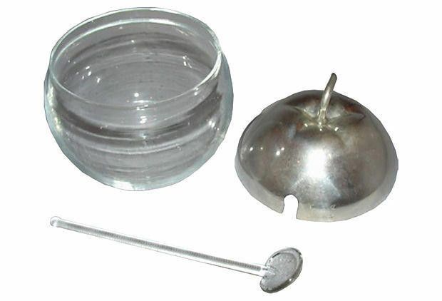 Designer English Silver Plate Apple Condiment Jar Size ONE SIZE - 5 Thumbnail