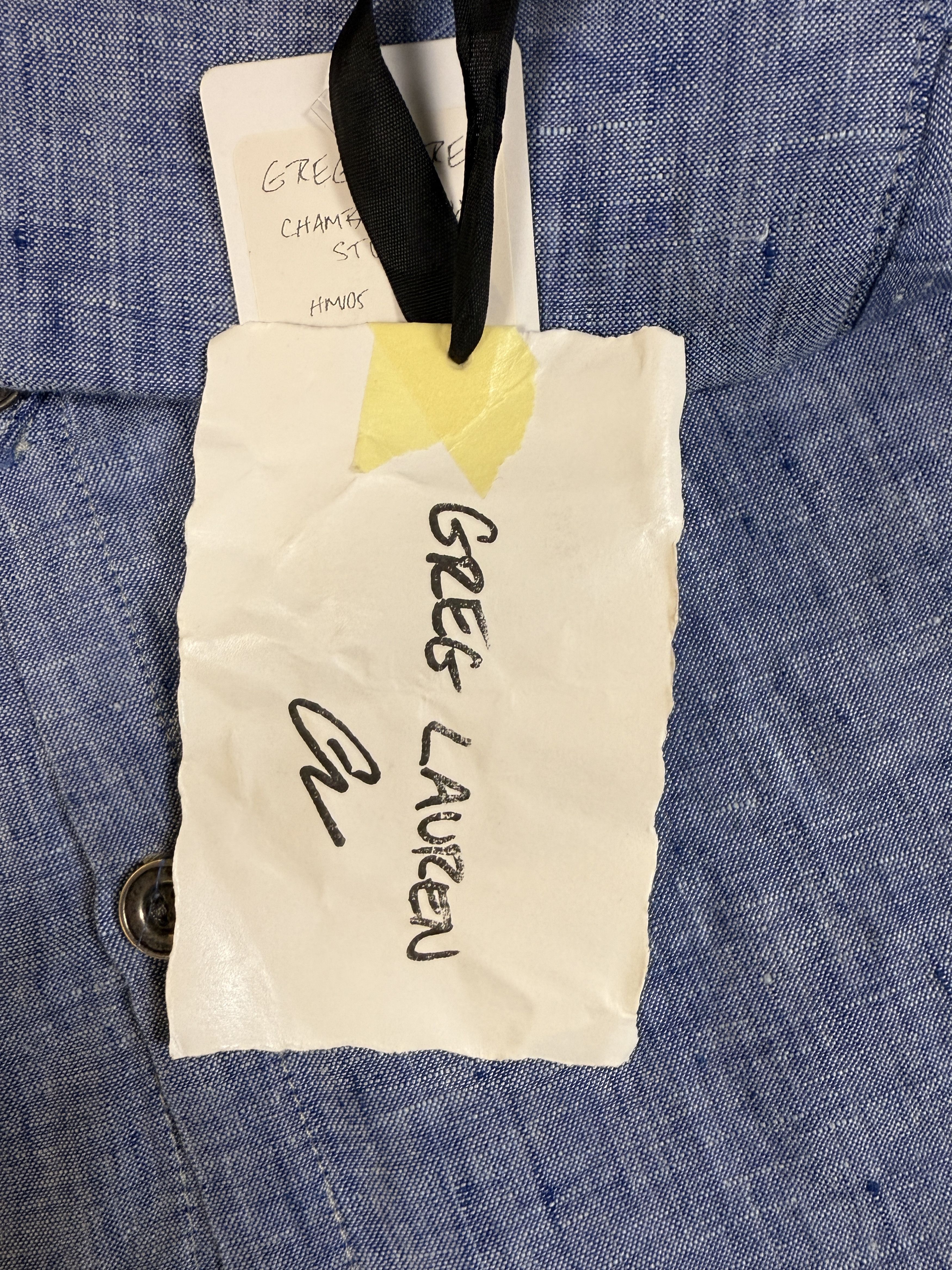 Greg Lauren $950 Greg Lauren Chambray Linen Tux Studio Jacket Size US L / EU 52-54 / 3 - 5 Thumbnail