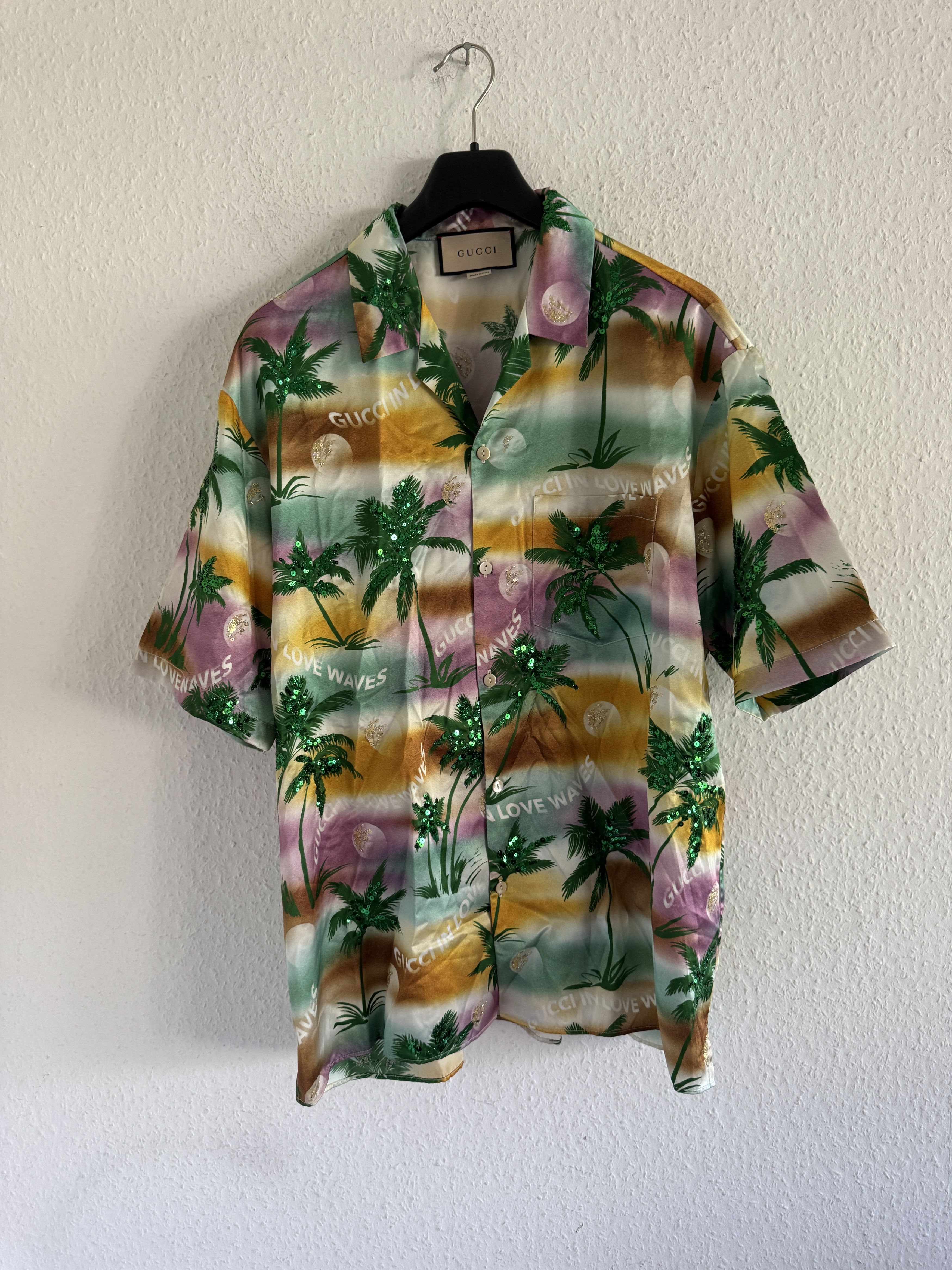 Sequin Embellished Silk-Blend Shirt