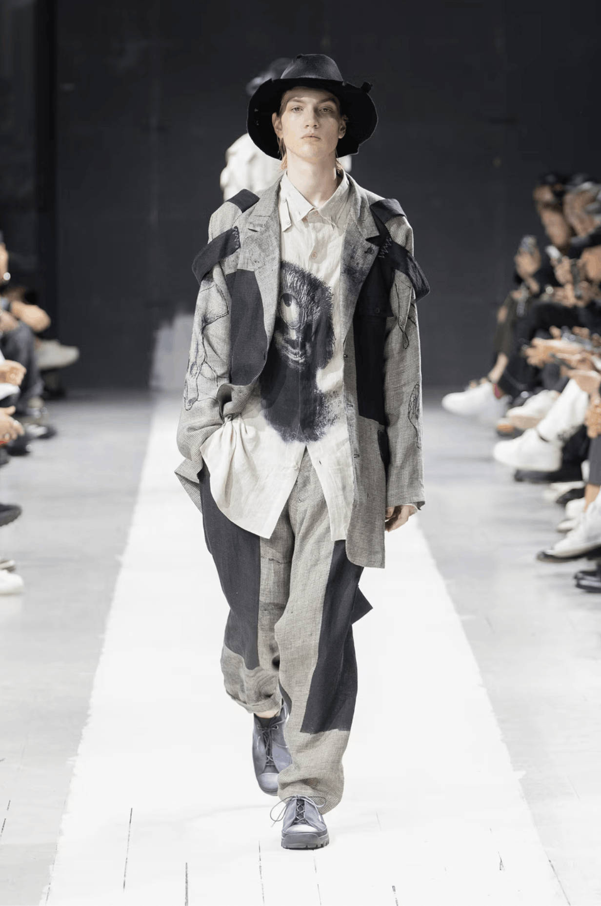 Yohji Yamamoto Yohji Yamamoto Pour Homme - SQUARE PATTERN SAROUEL PANTS Size US 32 / EU 48 - 4 Thumbnail