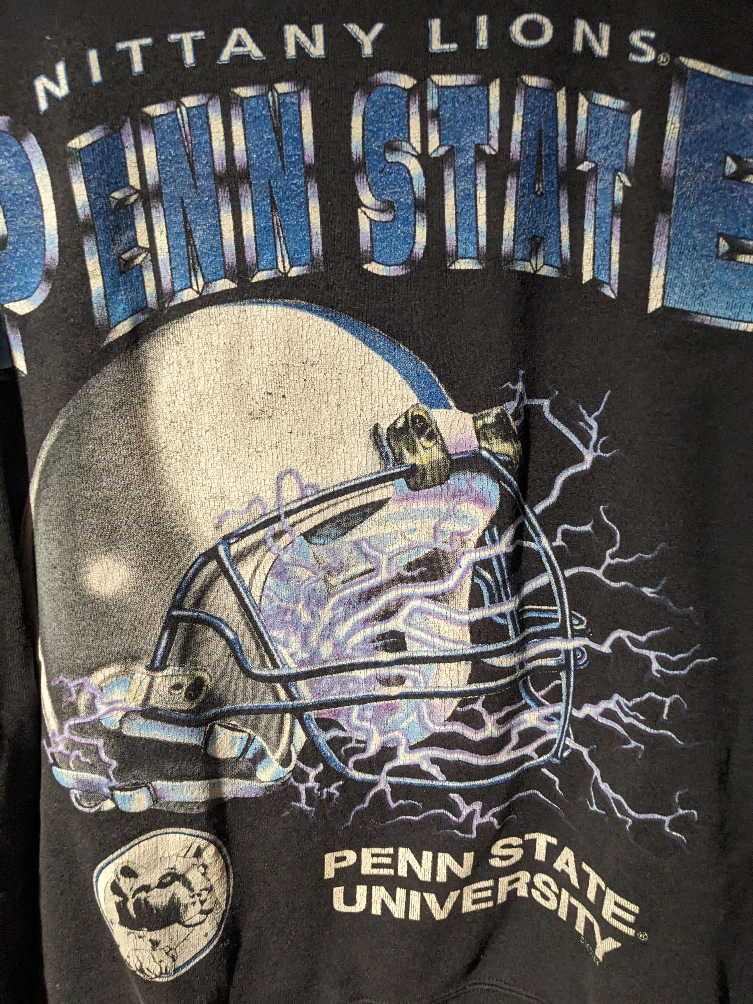 NCAA Vintage 90s Penn State Nittany Lion Helmet Sweatshirt Size US L / EU 52-54 / 3 - 2 Thumbnail