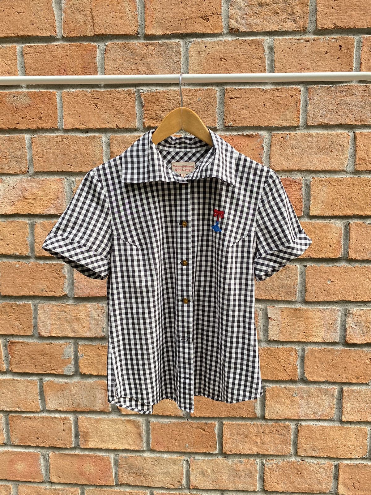 Vivienne Westwood Vivienne Westwood RED LABEL Gingham Embroidered Shirt Size XS / US 0-2 / IT 36-38 - 11 Thumbnail