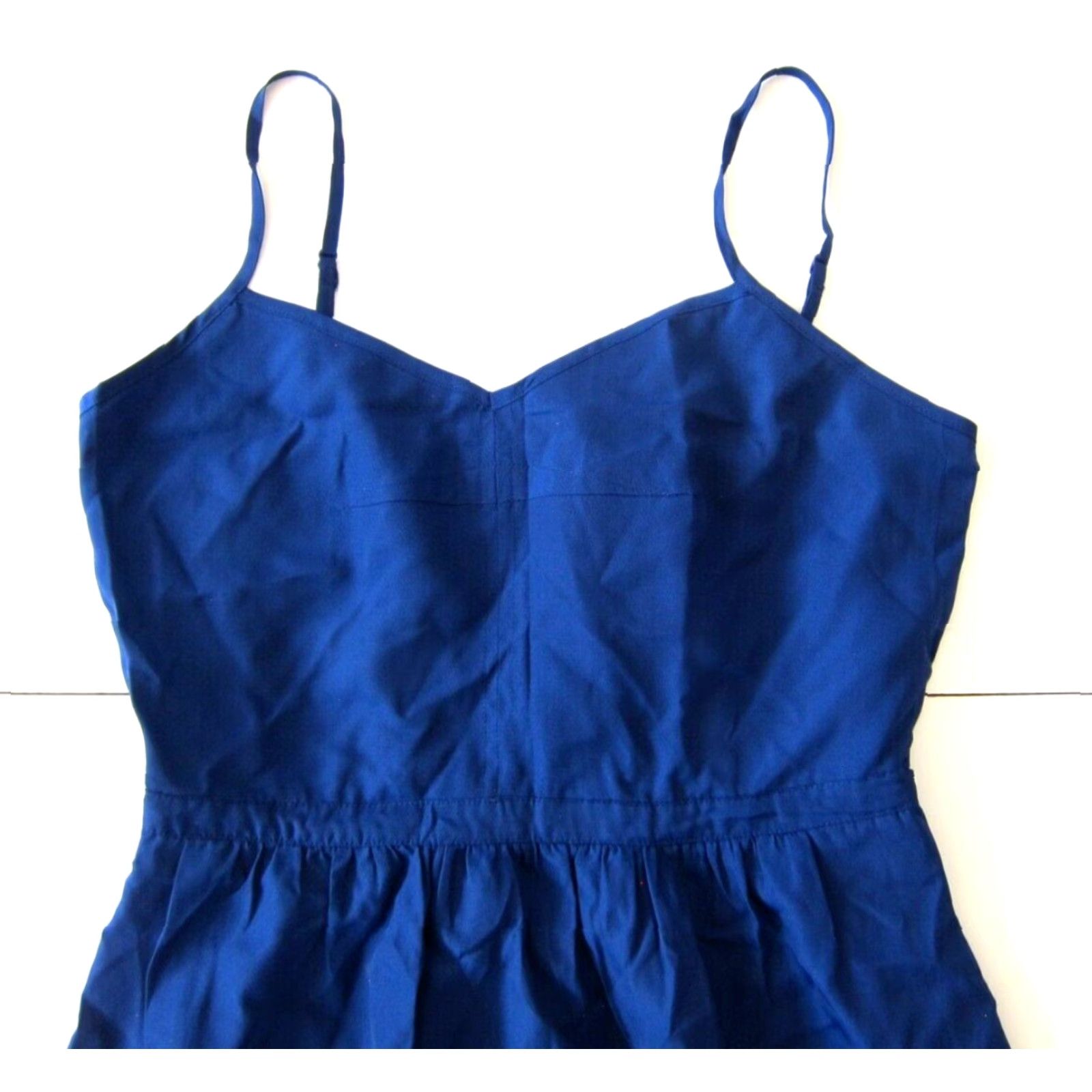 J.Crew NWT J.Crew Royal Blue Spaghetti Strap Pocket Empire Tank Slip Sun Dress Size 4 Size S / US 4 / IT 40 - 3 Thumbnail