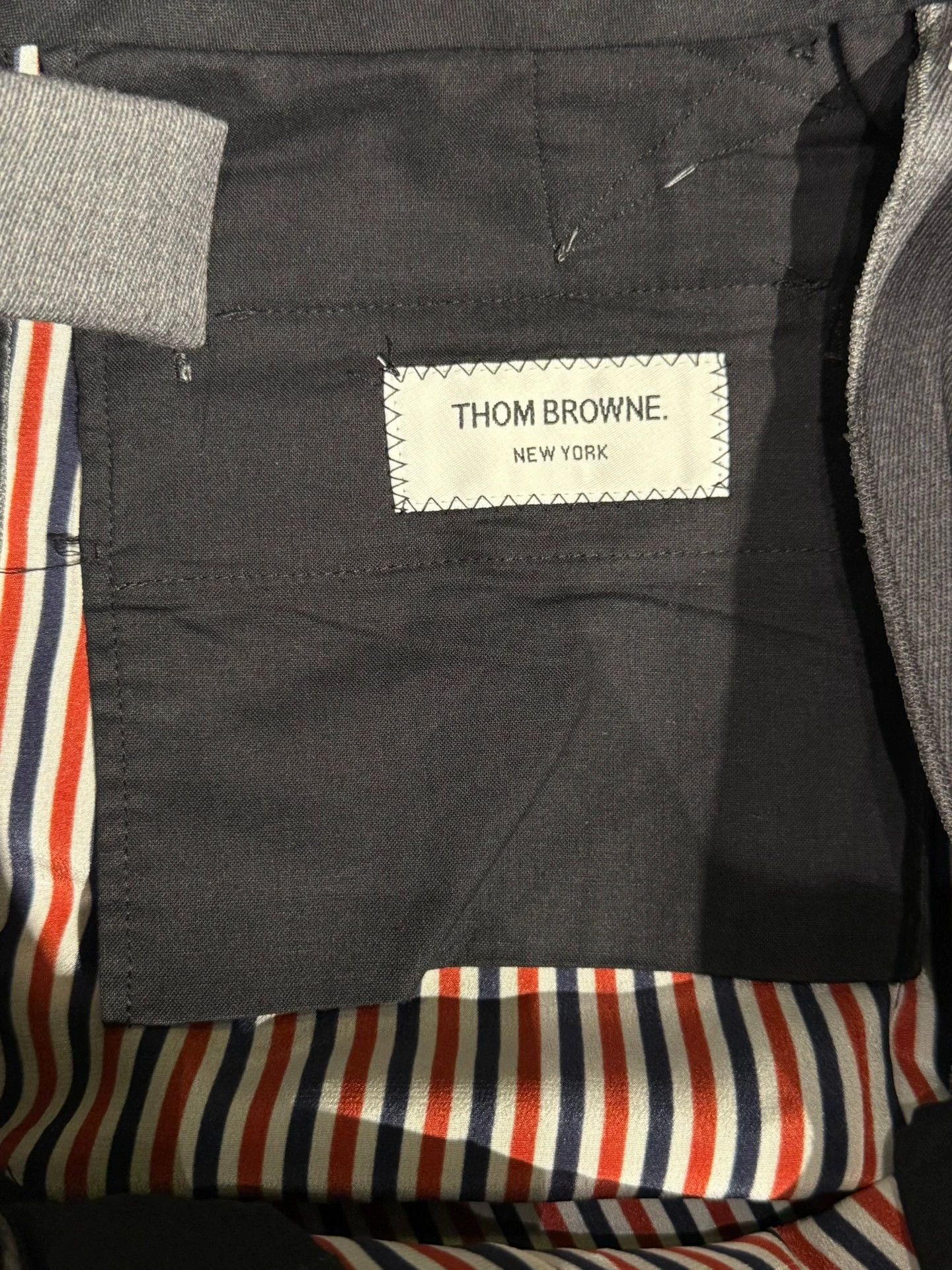 Thom Browne Thom Browne Women's Mid Gray High-Waist Wool Trousers Size 26" / US 2 / IT 38 - 7 Thumbnail