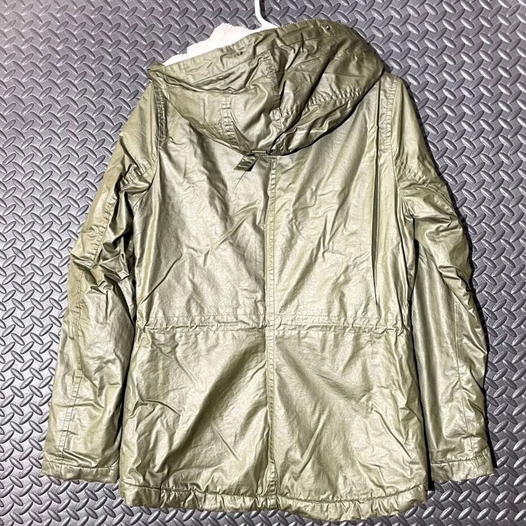 H&M H&M Jacket Womens 4 Green Olive Full Zip Faux Shearling Casual Bomber Size S / US 4 / IT 40 - 2 Thumbnail