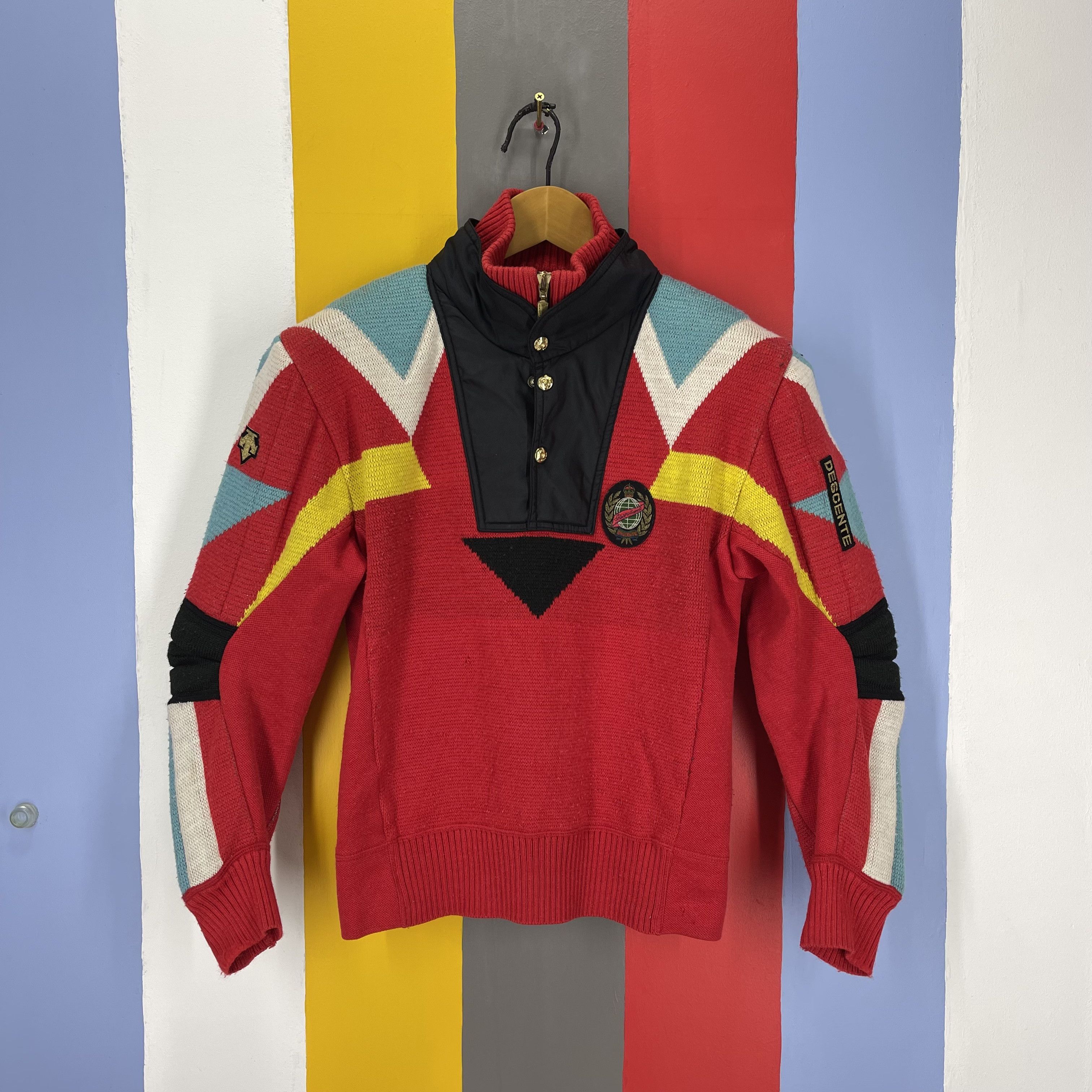 90s Vintage DESCENTE Acrylic Ski Sweater #1386/AS