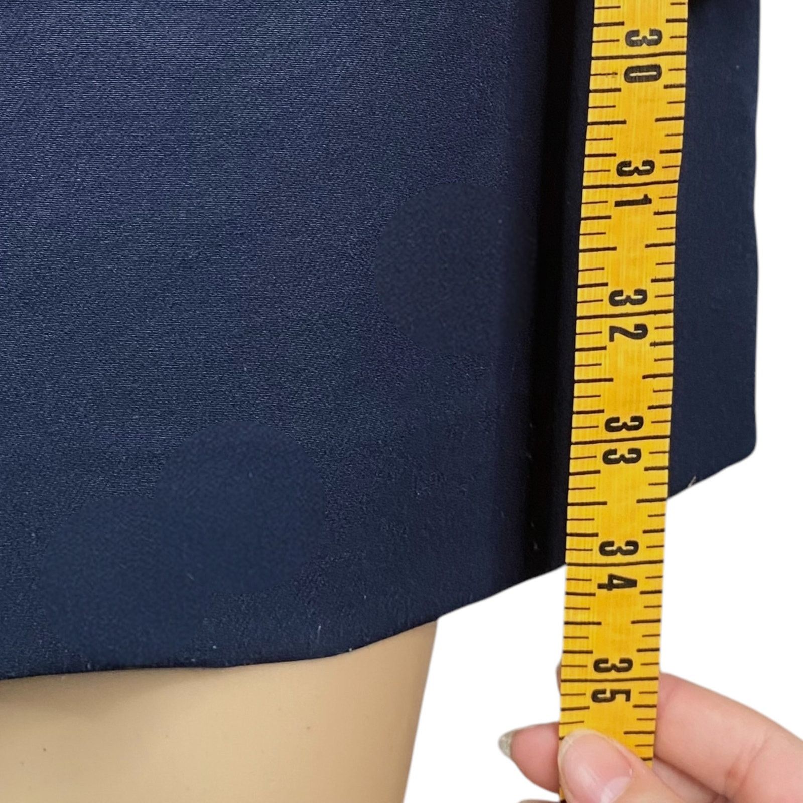 MILLY Milly $450 Madison Navy Blue Bow Detail A-line Dress SZ 8 Size M / US 6-8 / IT 42-44 - 12 Thumbnail