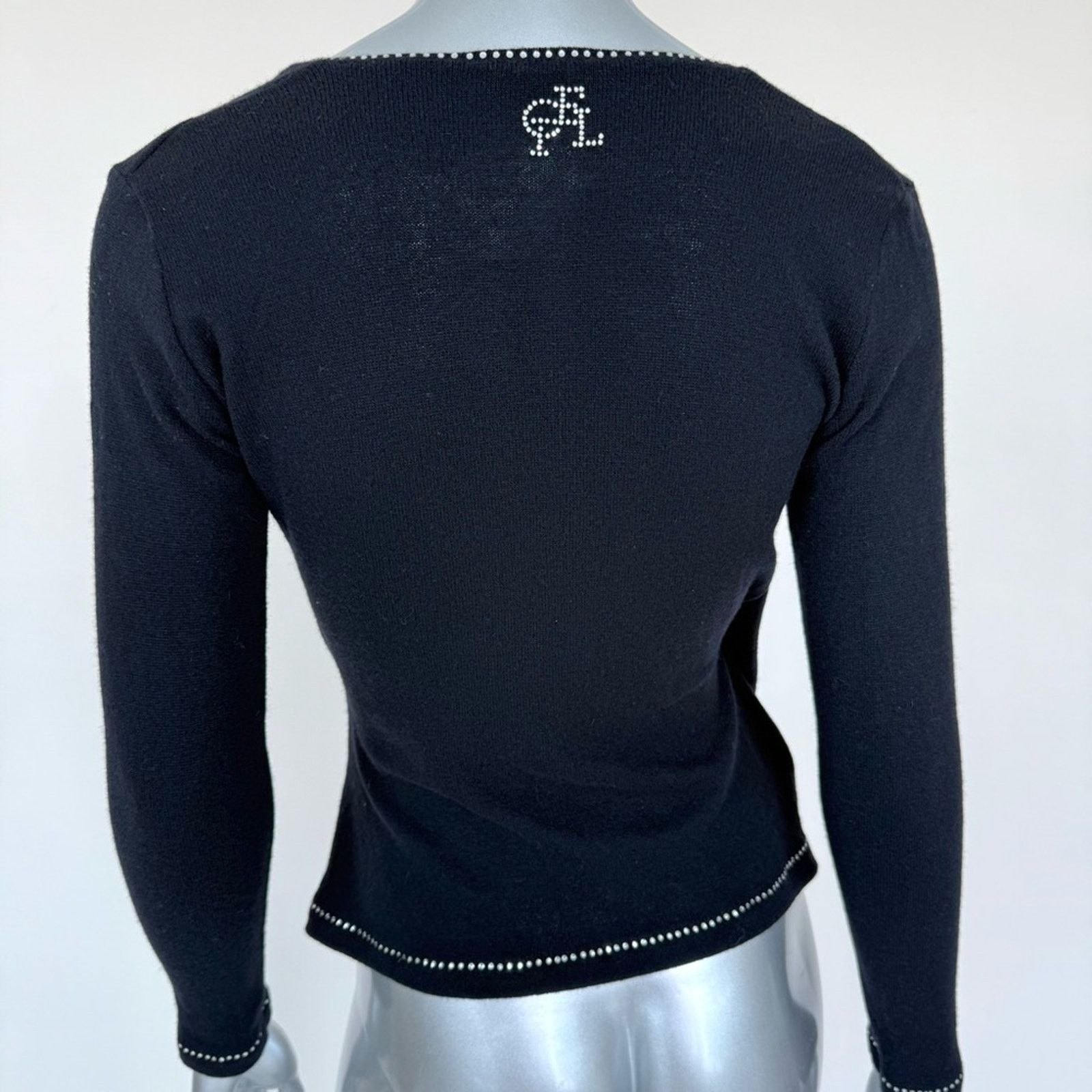 Other Women wool black sweater with crystals size M Size M / US 6-8 / IT 42-44 - 4 Thumbnail