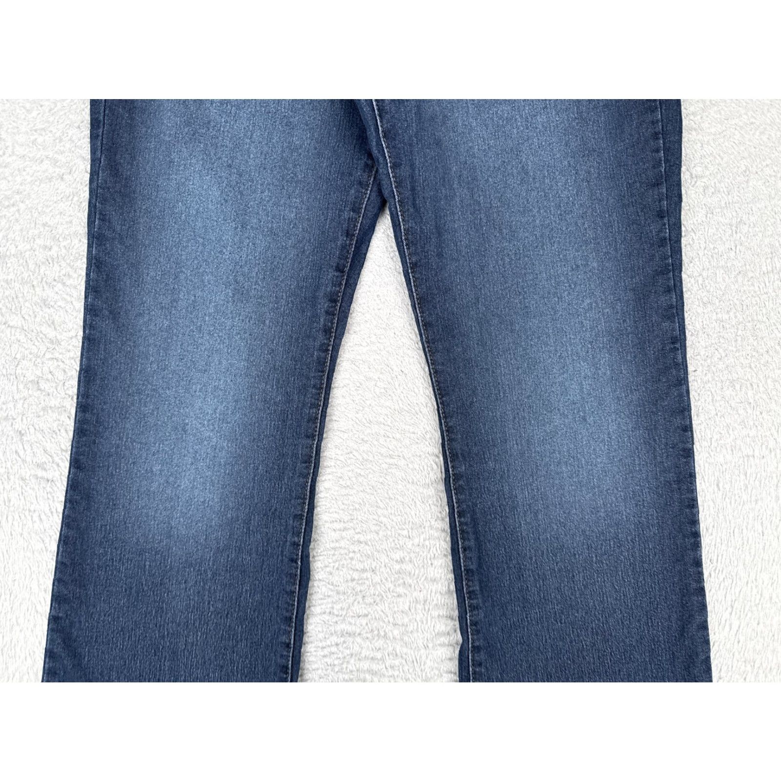 Vintage No Boundaries Jeans Jr 15 Straight High Rise Blue 34x31 Denim Stretch Comfort 90s City College Womens Size 36" / US 14 / IT 50 - 3 Thumbnail