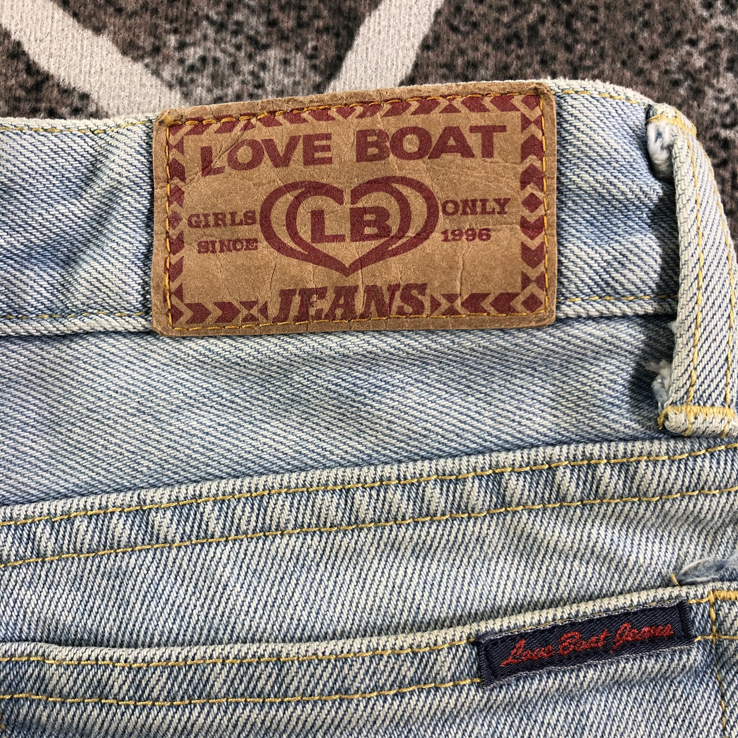 Japanese Brand Vintage Love Boat Jeans Flare Denim KJ2399 Size 27" / US 4 / IT 40 - 5 Thumbnail