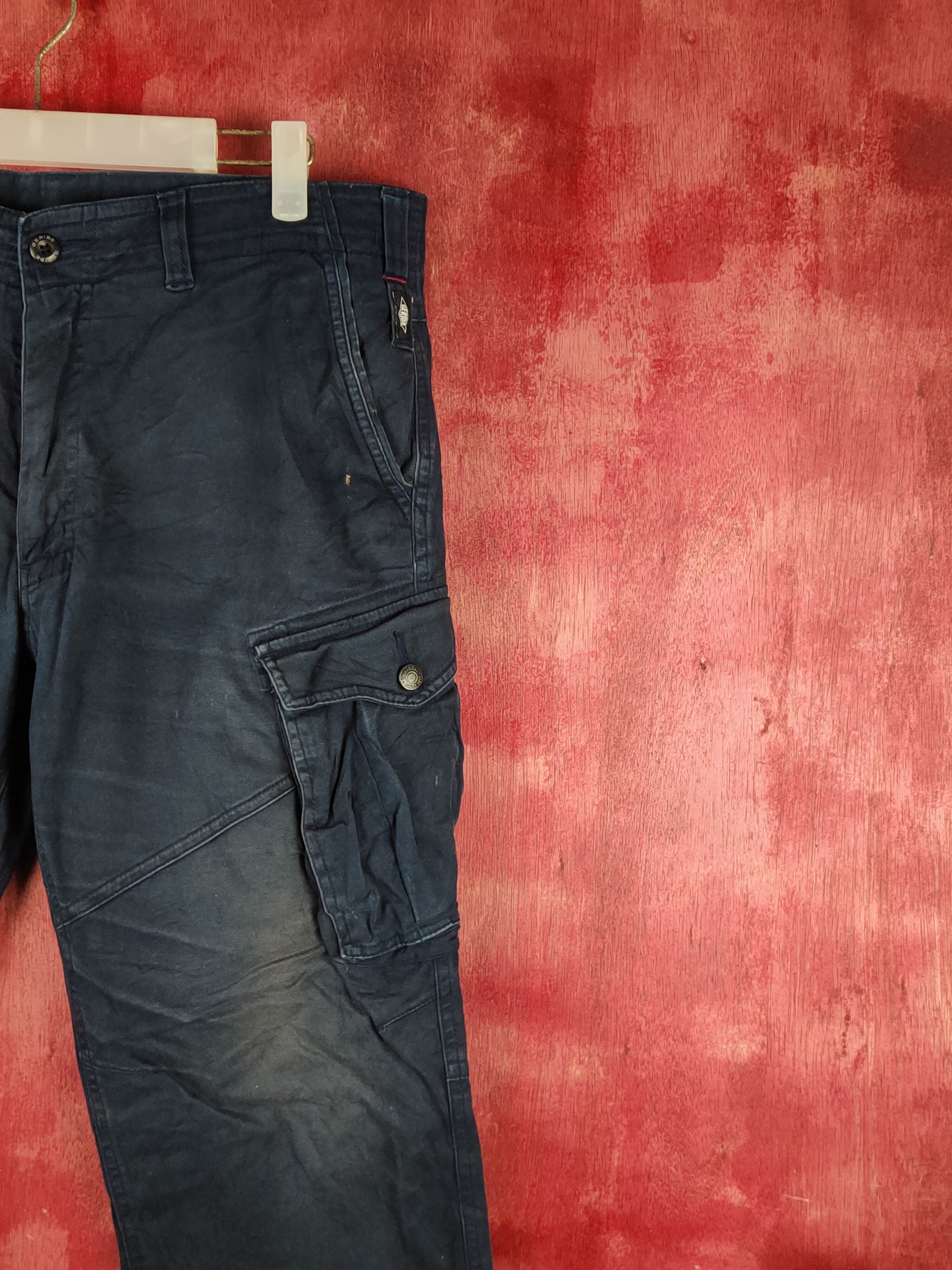 Japanese Brand Geride Dark Blue Multipocket Tactical Cargo Pants #S2149 Size US 34 / EU 50 - 5 Thumbnail