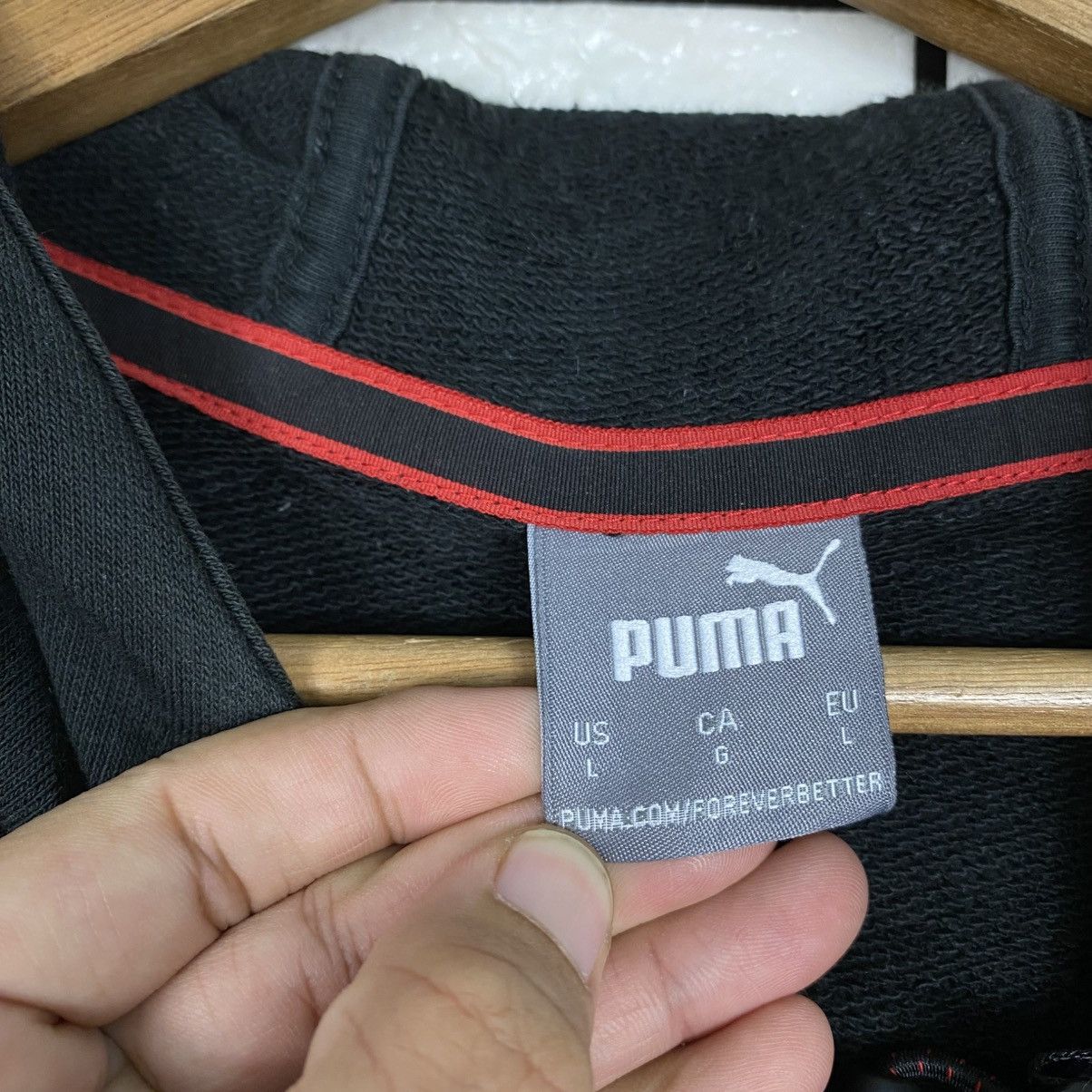 Japanese Brand Vintage Hoodie Pull Over Puma Ferrari Big Logo Size US L / EU 52-54 / 3 - 16 Thumbnail