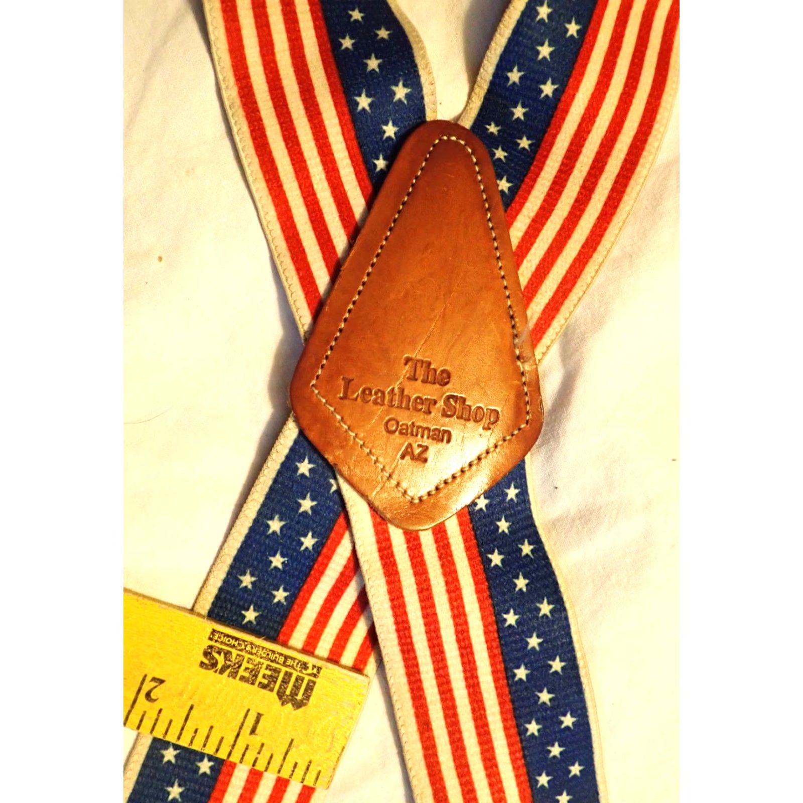Vintage VINTAGE American Patriotic July 4th US Flag Stars and Stripes Novelty Suspenders Size ONE SIZE - 3 Thumbnail