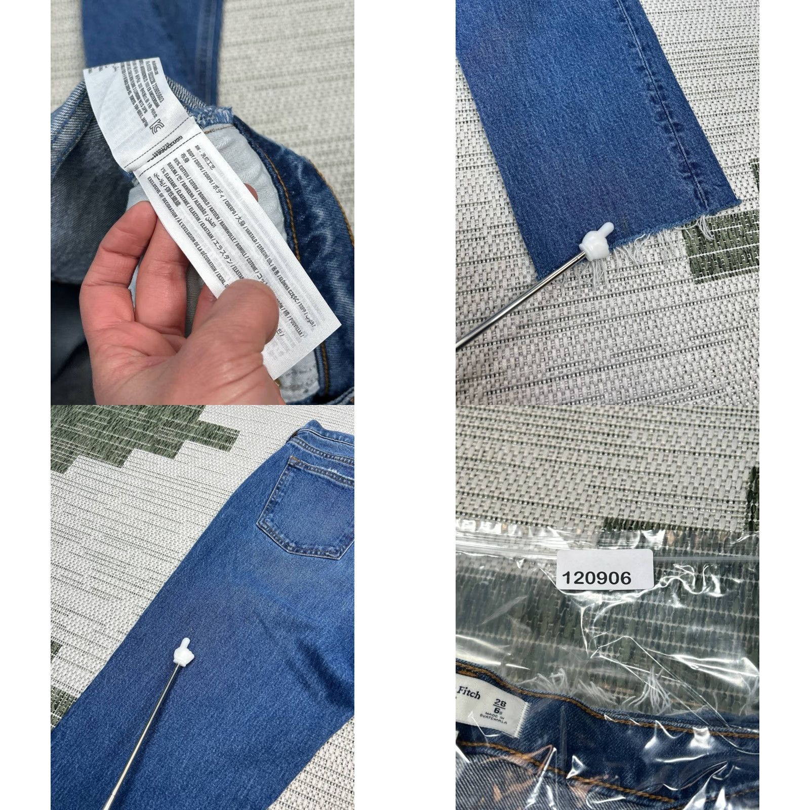 Abercrombie & Fitch Abercrombie & Fitch Curve Love The 90s Straight Jeans Women 28 Blue Logo 30x28 Size 28" / US 6 / IT 42 - 8 Thumbnail