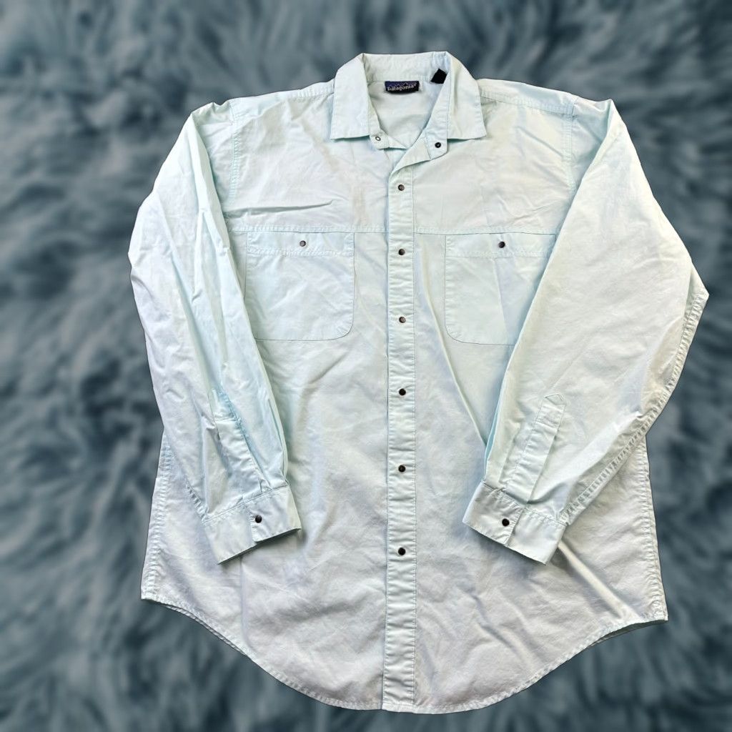 Patagonia VINTAGE Patagonia Shirt Mens Medium Blue Snap Utility Fishing Outdoor Size US M / EU 48-50 / 2 - 1 Thumbnail