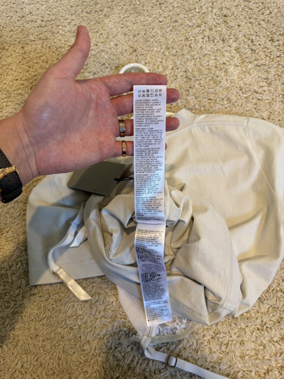 Balenciaga Balenciaga $1190 Off White Stretchy Lingerie T-Shirt Size M / US 6-8 / IT 42-44 - 12 Thumbnail