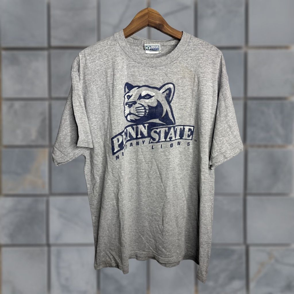 Vintage VINTAGE Penn State Shirt Mens XL Gray Nittany Lions NCAA Tee 90s Athletic Lion Graphic Print Mens Size US XL / EU 56 / 4 - 1 Thumbnail