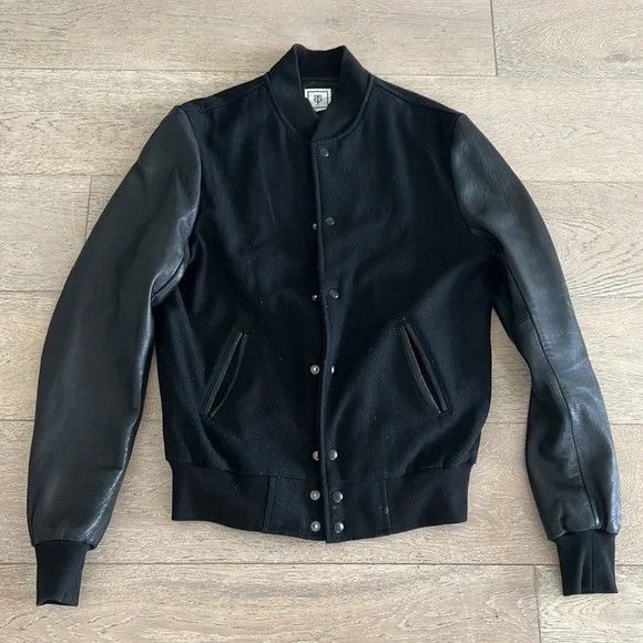 Temple Of Jawnz Leather Wool Varsity Jacket Grailed