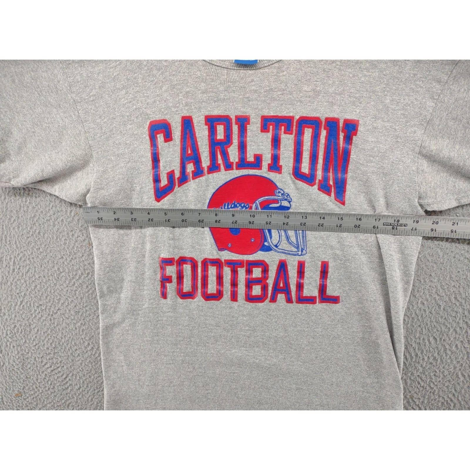 Champion Vintage Champion USA Shirt Carlton Bulldogs Football Single Stitch Size L Gray Mens Size US L / EU 52-54 / 3 - 4 Thumbnail