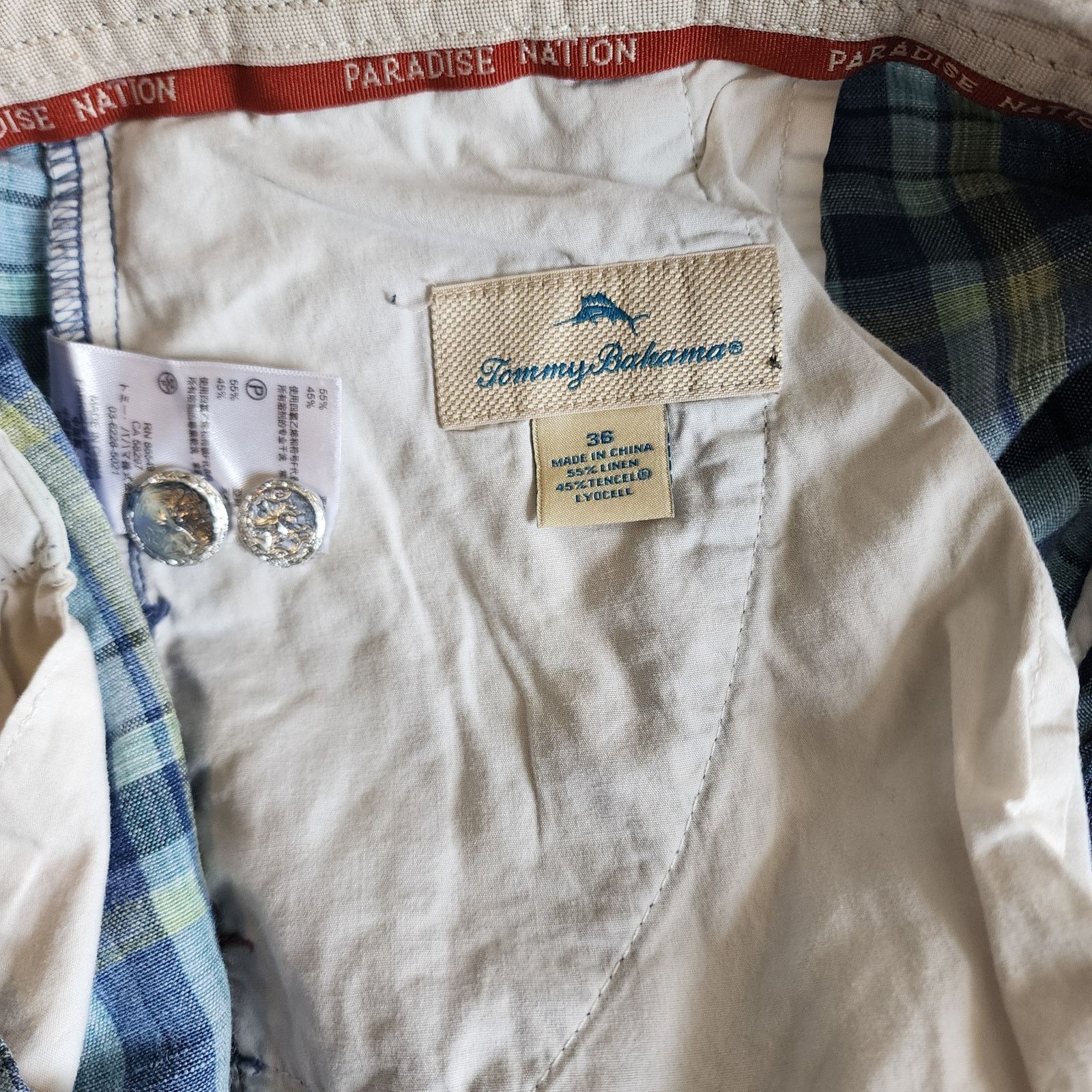Tommy Bahama Men's 36 Tommy Bahama Golf Shorts Blue Checkered Size US 36 / EU 52 - 4 Thumbnail