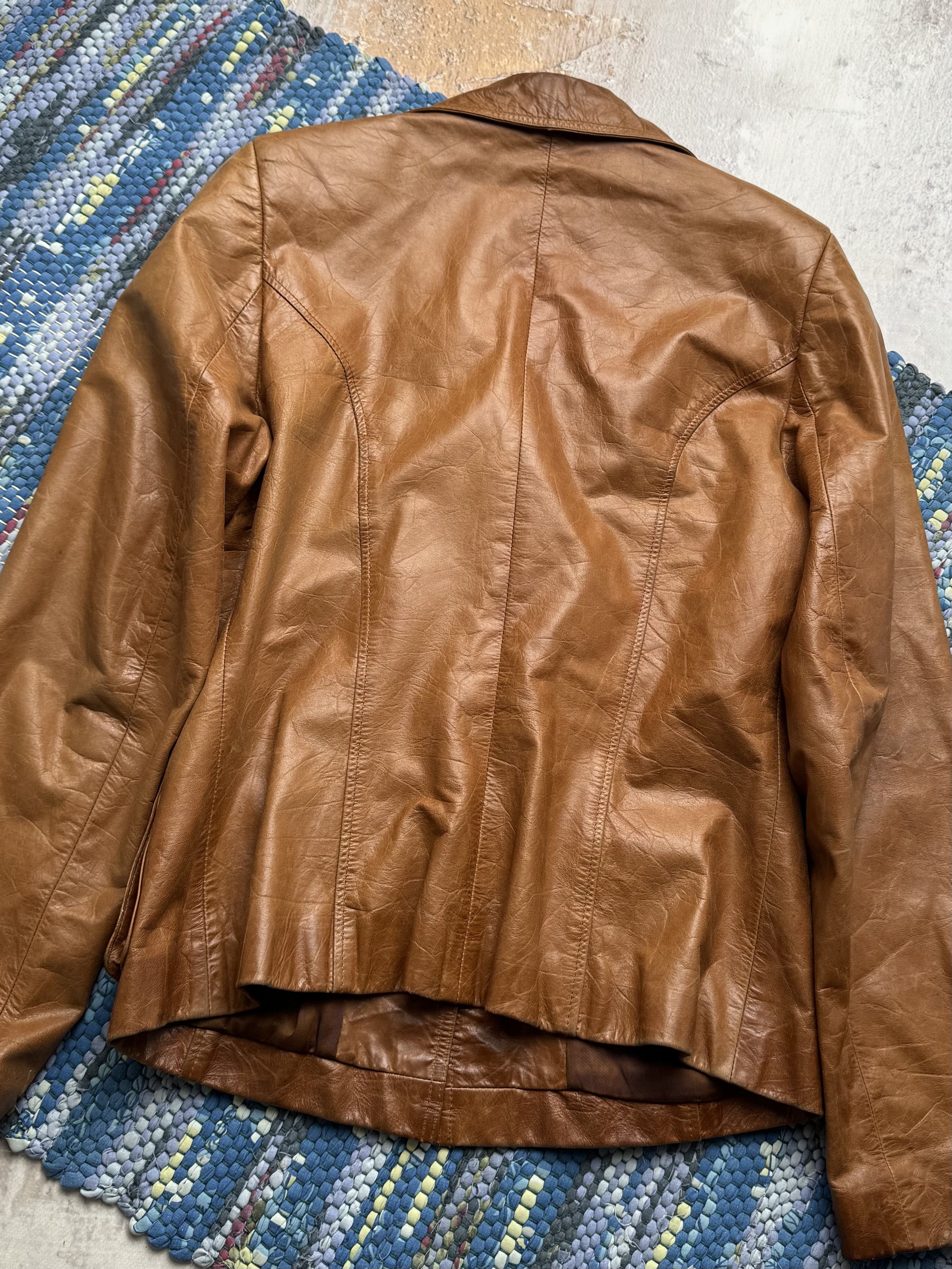 Vintage Vintage Real Leather Utility Jacket Safari Multi Pocket Coat Size S / US 4 / IT 40 - 10 Thumbnail