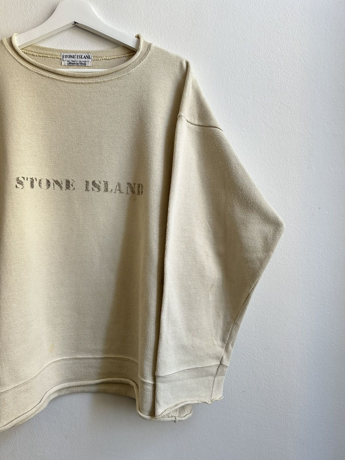 Stone Island Stone Island Vintage Center Logo Cropped Sailor Sweatshirt Size US M / EU 48-50 / 2 - 3 Thumbnail