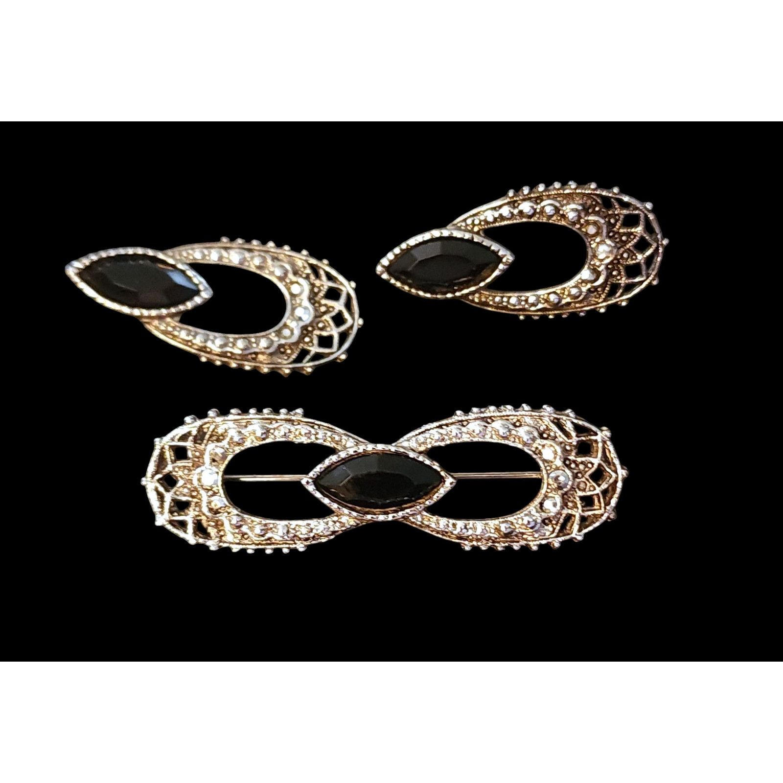 Other Vintage art deco silver marcasite bar brooch & earrings set Size ONE SIZE - 6 Thumbnail