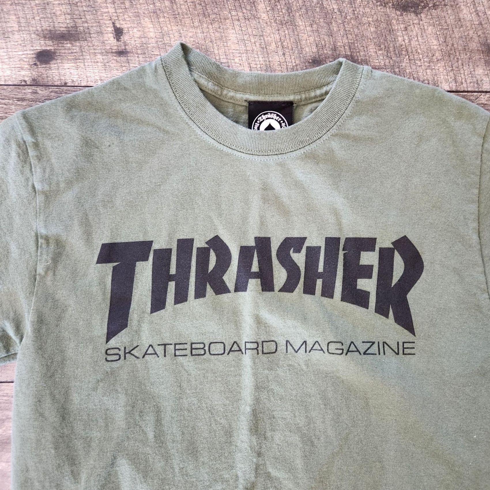 Thrasher Thrasher T-Shirt Mens Small Military Green Graphic Tee Shirt Skateboarding Logo Crew Neck Short Sleeve Size US S / EU 44-46 / 1 - 2 Thumbnail