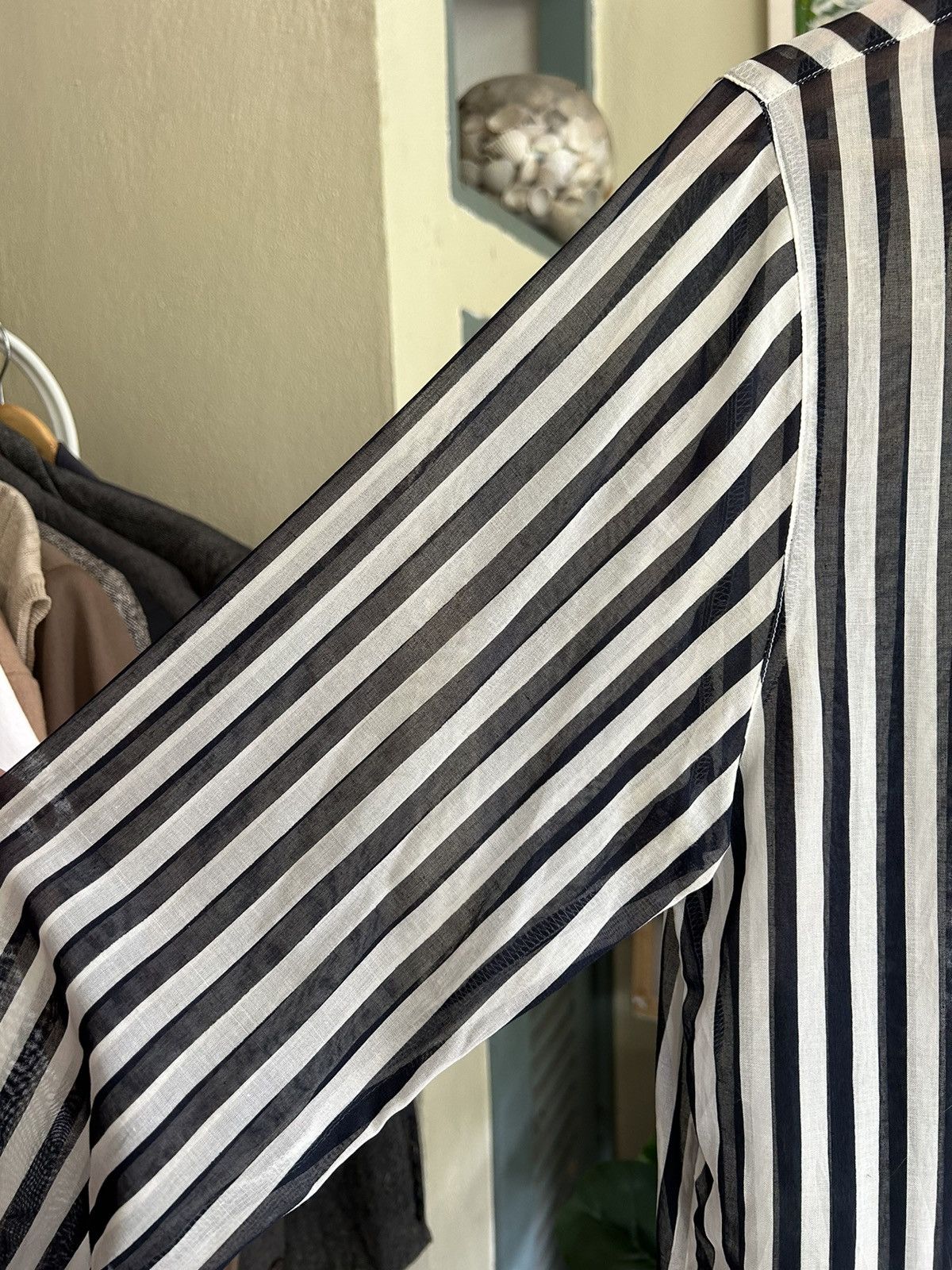 Celine Celine Gold Button Stripe Long Sleeve Size S / US 4 / IT 40 - 12 Thumbnail