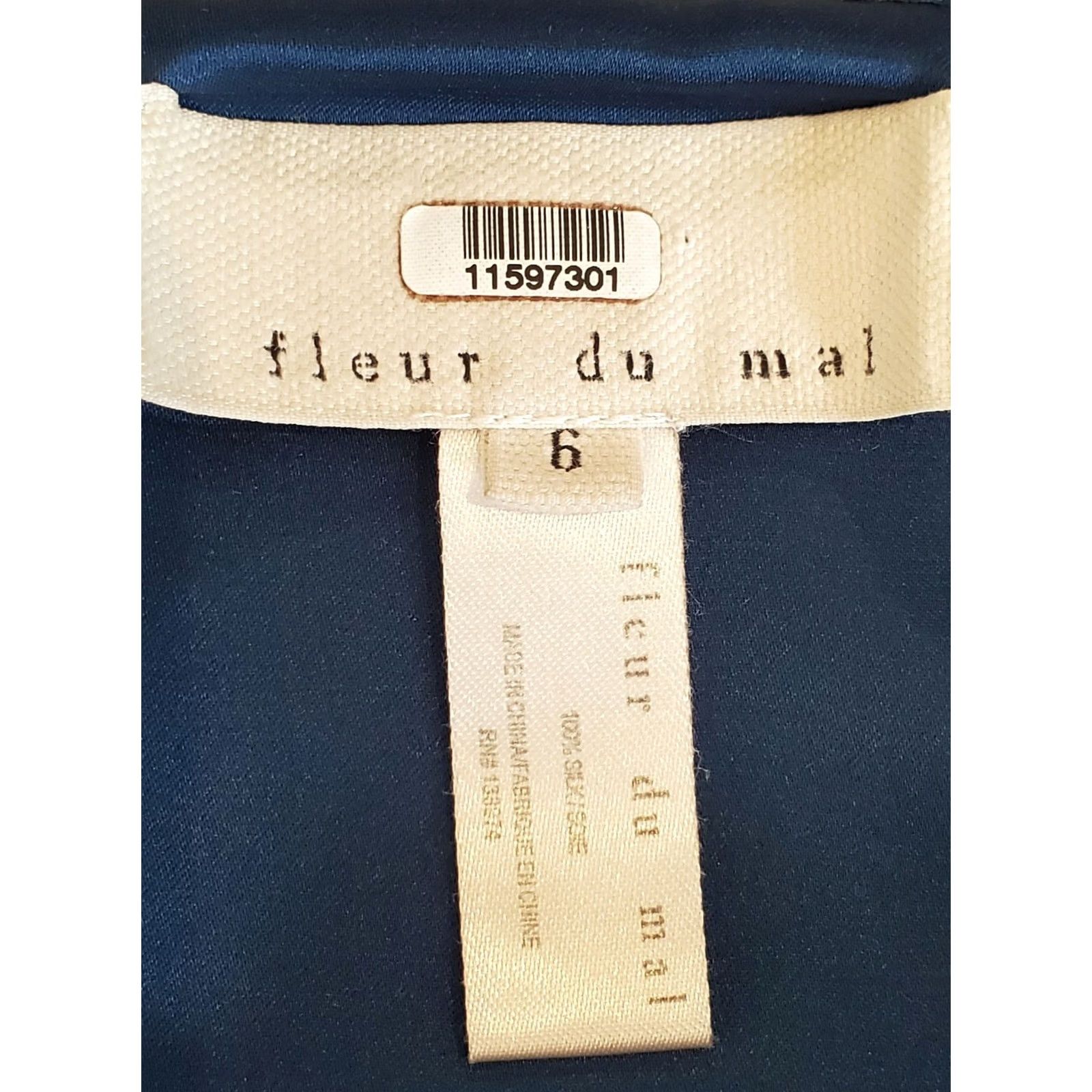 Fleur du Mal Fleur Du Mal Cascade 100% Silk Slip Mini Dress Amalfi Blue Women's Size 6 Animation? Size M / US 6-8 / IT 42-44 - 7 Thumbnail