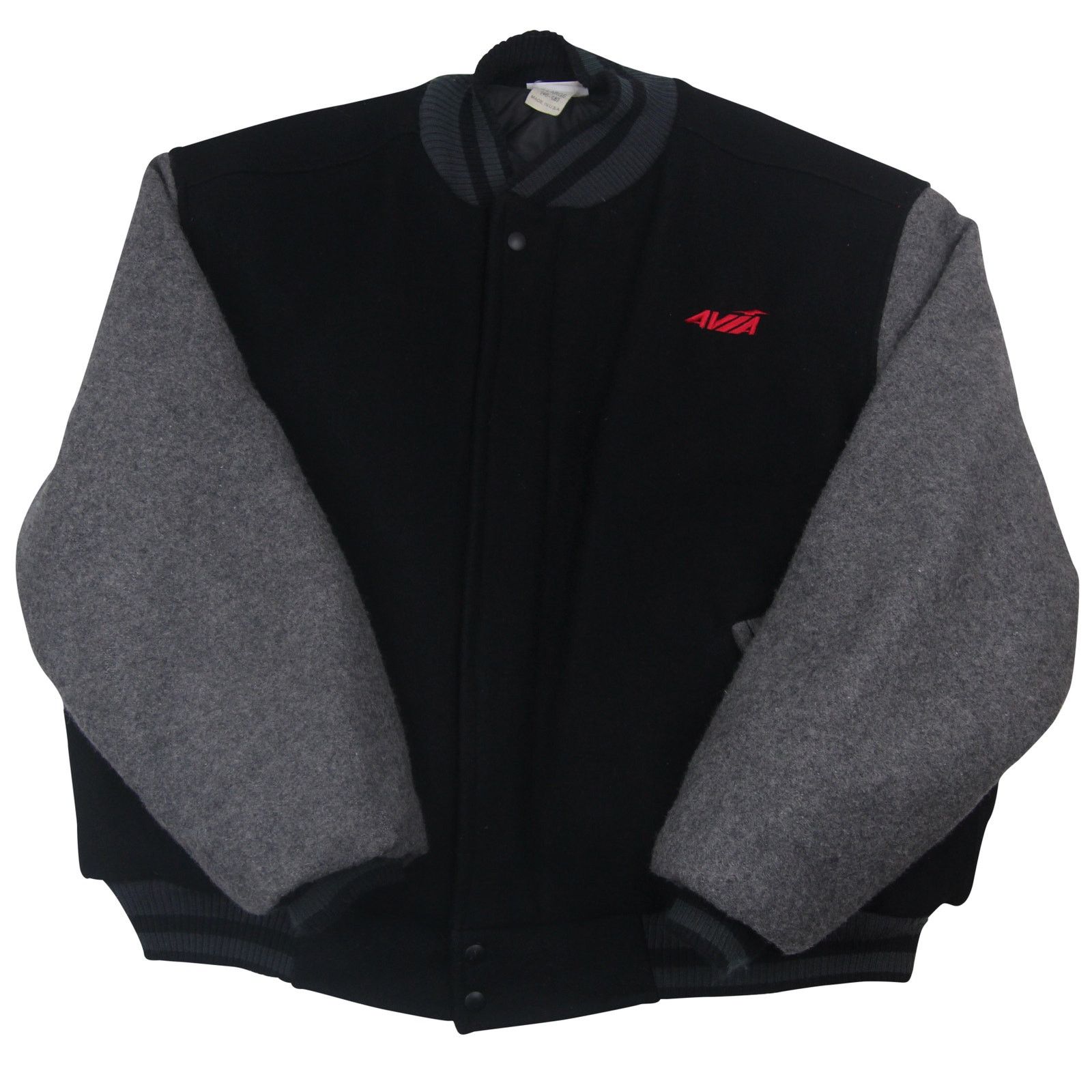 image of Avia Sportswear Wool Bomber Jacket in Black, Men's (Size XL)