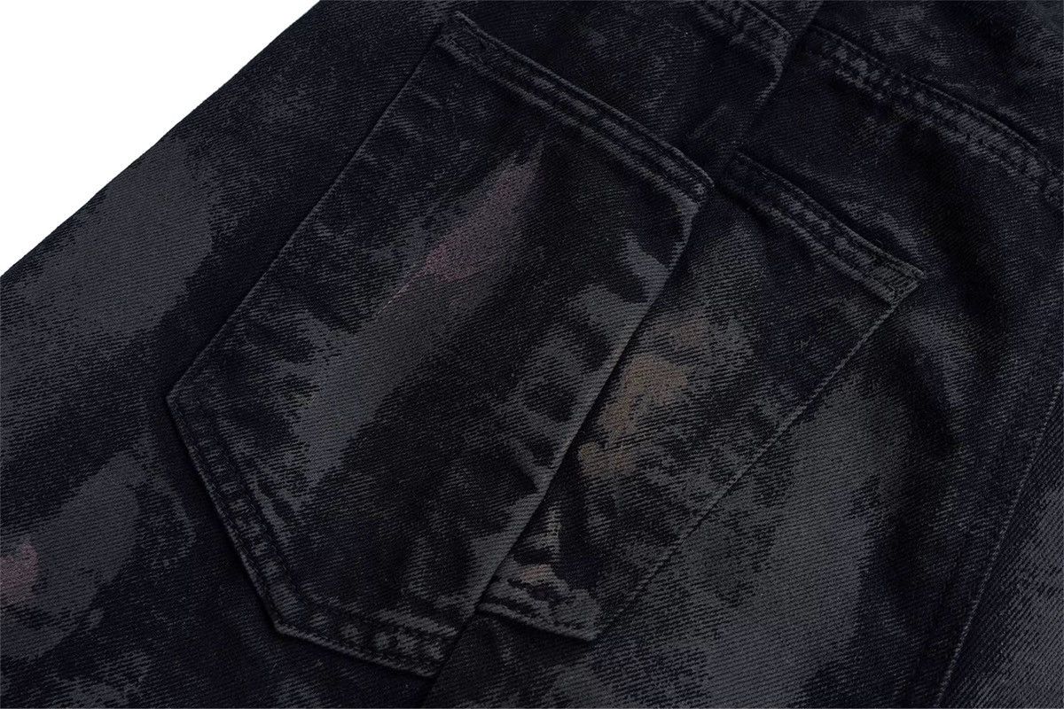 Other Designer Washed Y2k Hole Black Tassel Denim Shorts Size US 34 / EU 50 - 7 Thumbnail