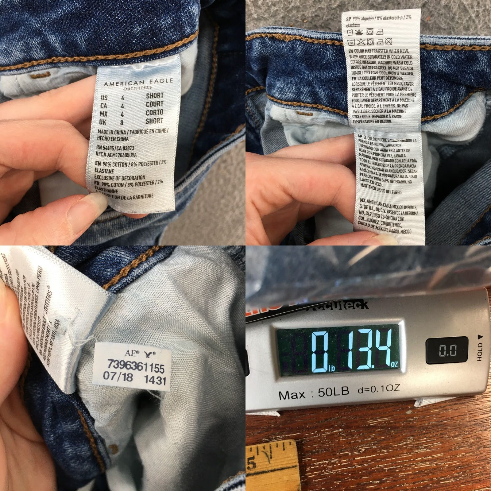 American Eagle Outfitters American Eagle Outfitters Jegging Jeans Womens 4S Blue Denim High-Rise Comfort Stretch Pockets Button Regular 28x25``` Size 27" / US 4 / IT 40 - 11 Thumbnail