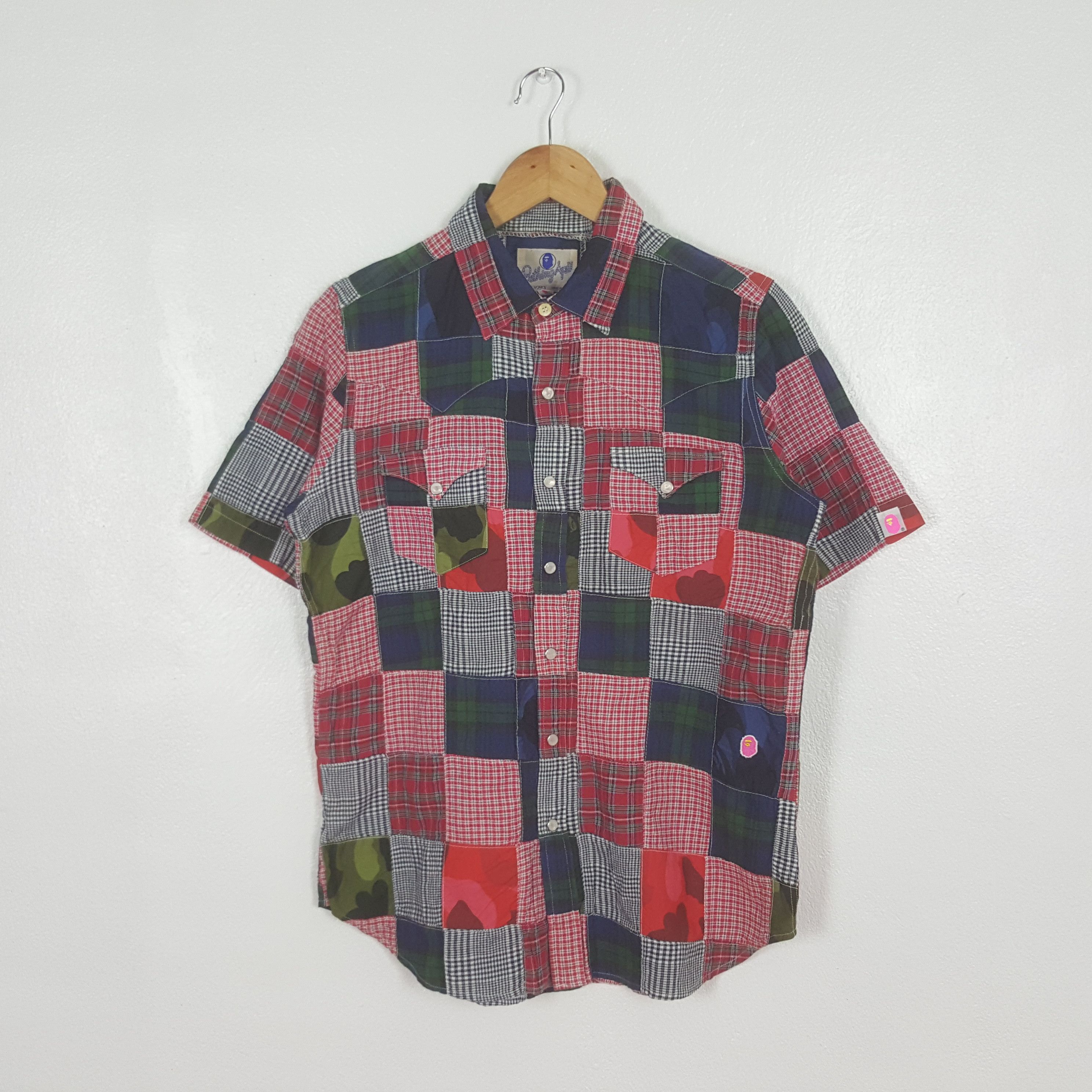 Bape Vintage A Bathing Ape Rare Shirt Button Up C319N23 Size US M / EU 48-50 / 2 - 1 Thumbnail