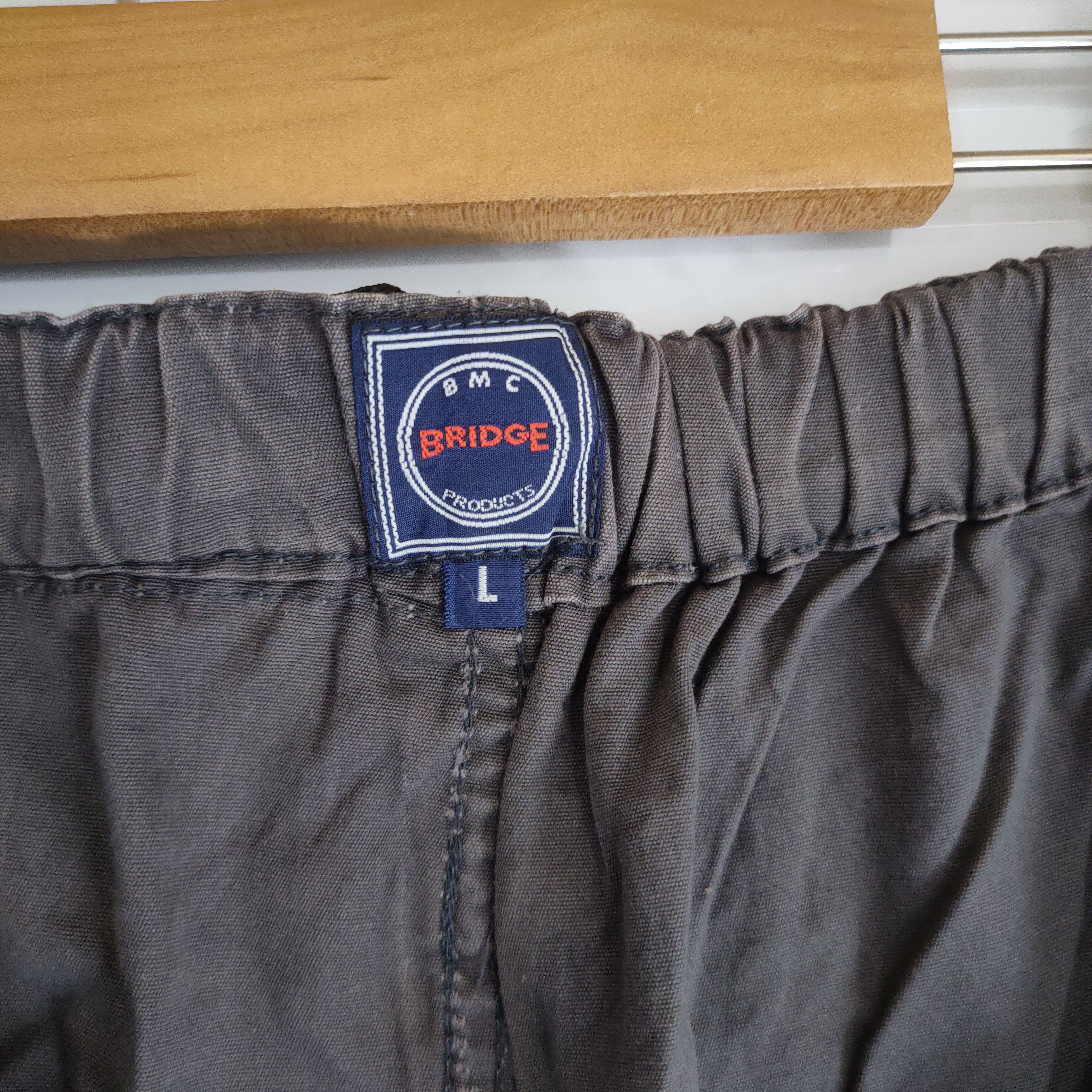 Japanese Brand BRIDGE GREY BUCKLE BAGGY PANTS Size US 34 / EU 50 - 7 Thumbnail