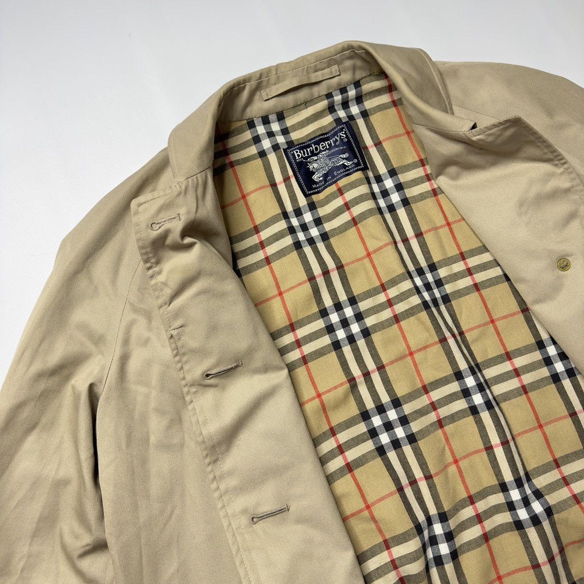 Burberry Burberry trench coat nova check vintage Size L / US 10 / IT 46 - 2 Thumbnail
