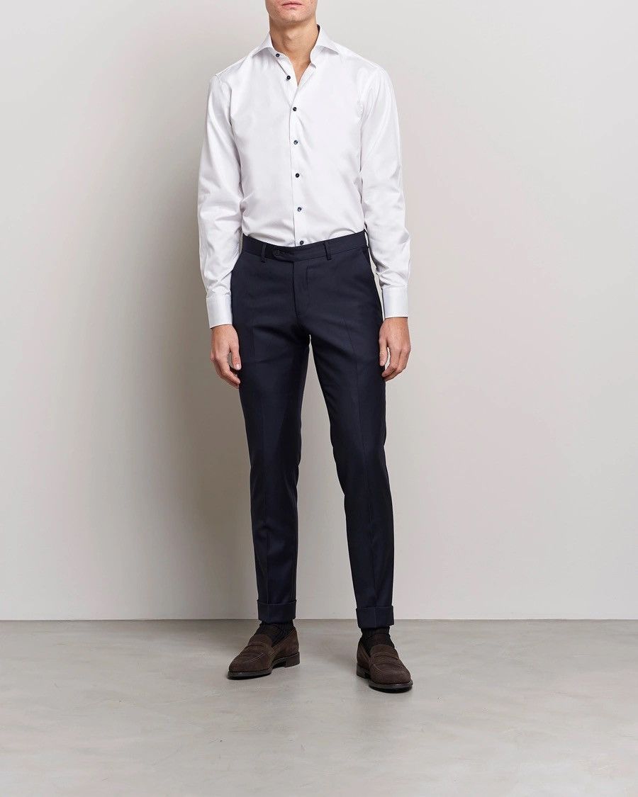 Strenstroms Stenströms Contrast Detail Fitted Body, Twofold Super Cotton Size US XL / EU 56 / 4 - 5 Thumbnail
