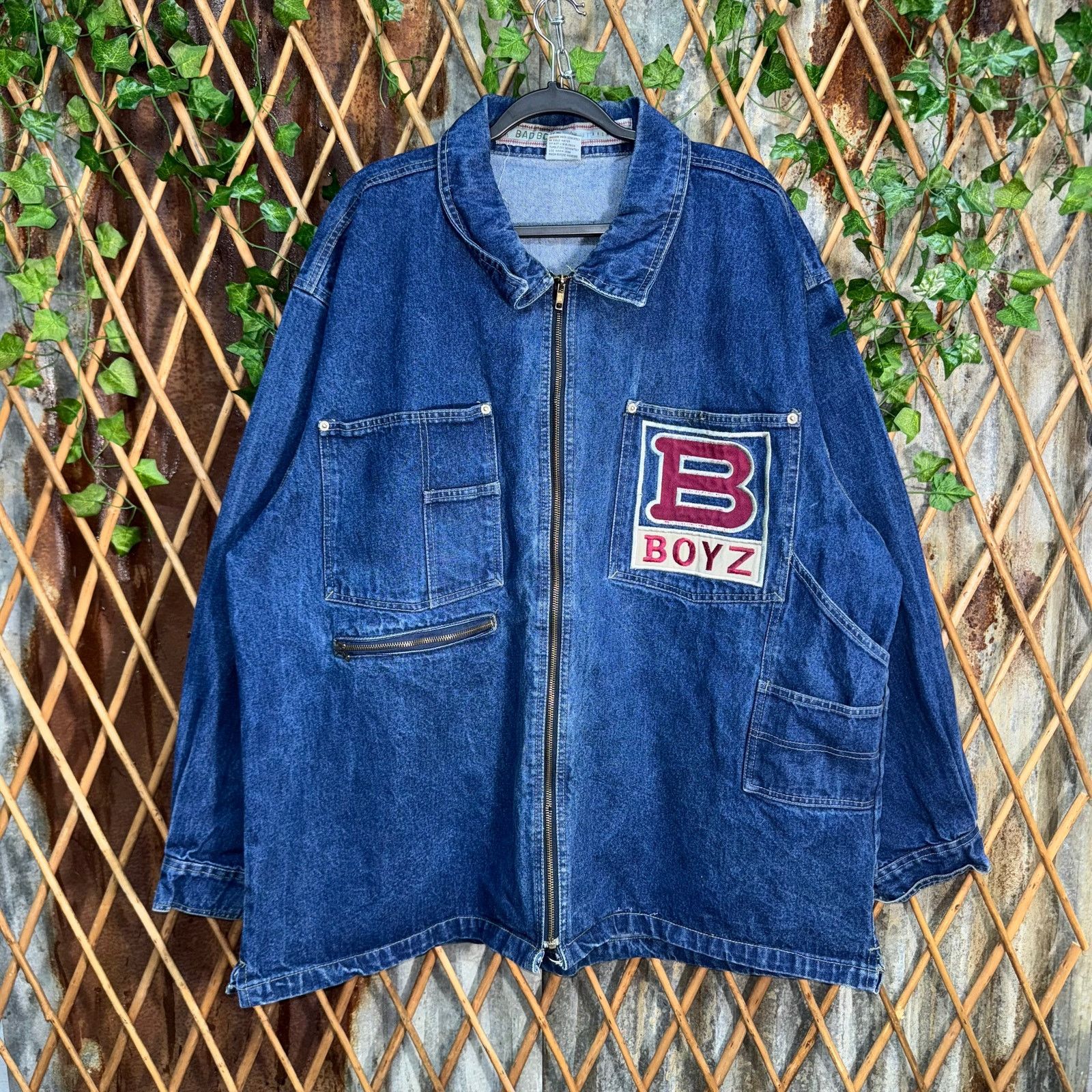 Vintage Vintage Y2K bad boyz records hip-hop embroider denim jacket Size US XXL / EU 58 / 5 - 1 Thumbnail