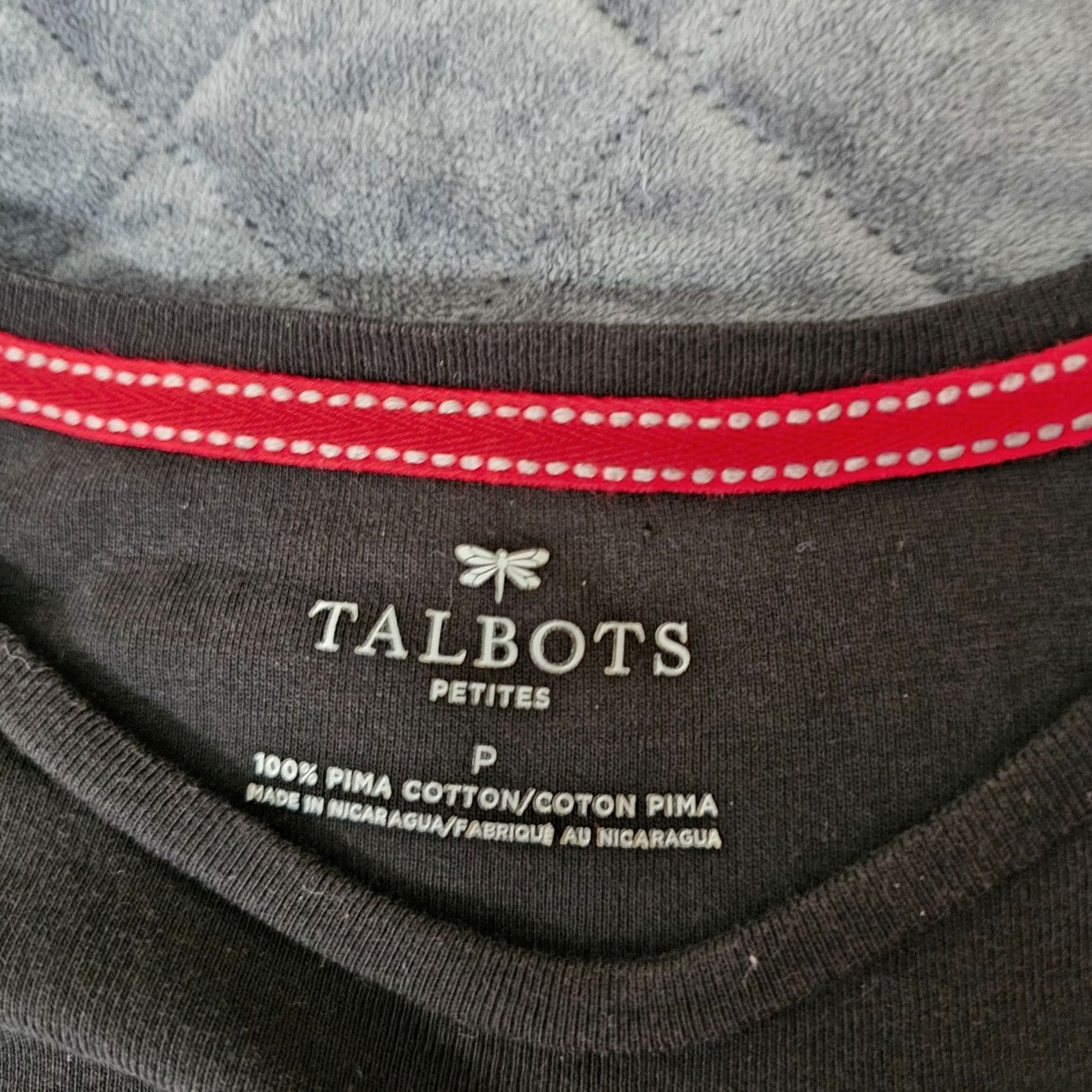 Talbots Talbots T-Shirt Womens Petite Black 100% Cotton Long Sleeve Round Neck Casual Solid PSS Size XXS / US 00 / IT 34 - 2 Thumbnail