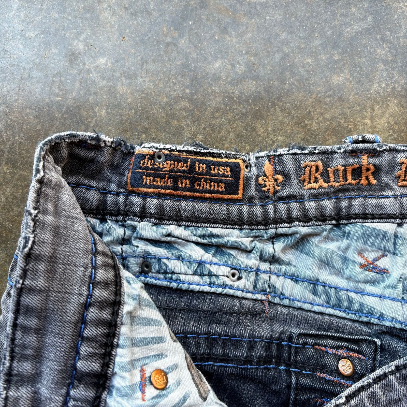 Rock Revival Vintage y2k Faded Grey Rock Revival Blue Jeans Size US 36 / EU 52 - 8 Thumbnail