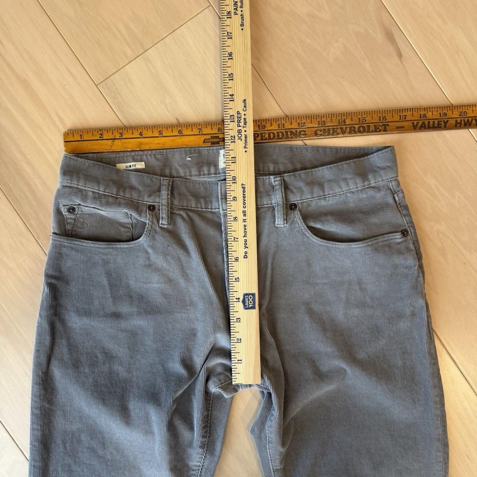 Todd Snyder Todd Snyder Corduory Pants 33 Gray Slim Fit Minimalist Size US 33 - 5 Thumbnail