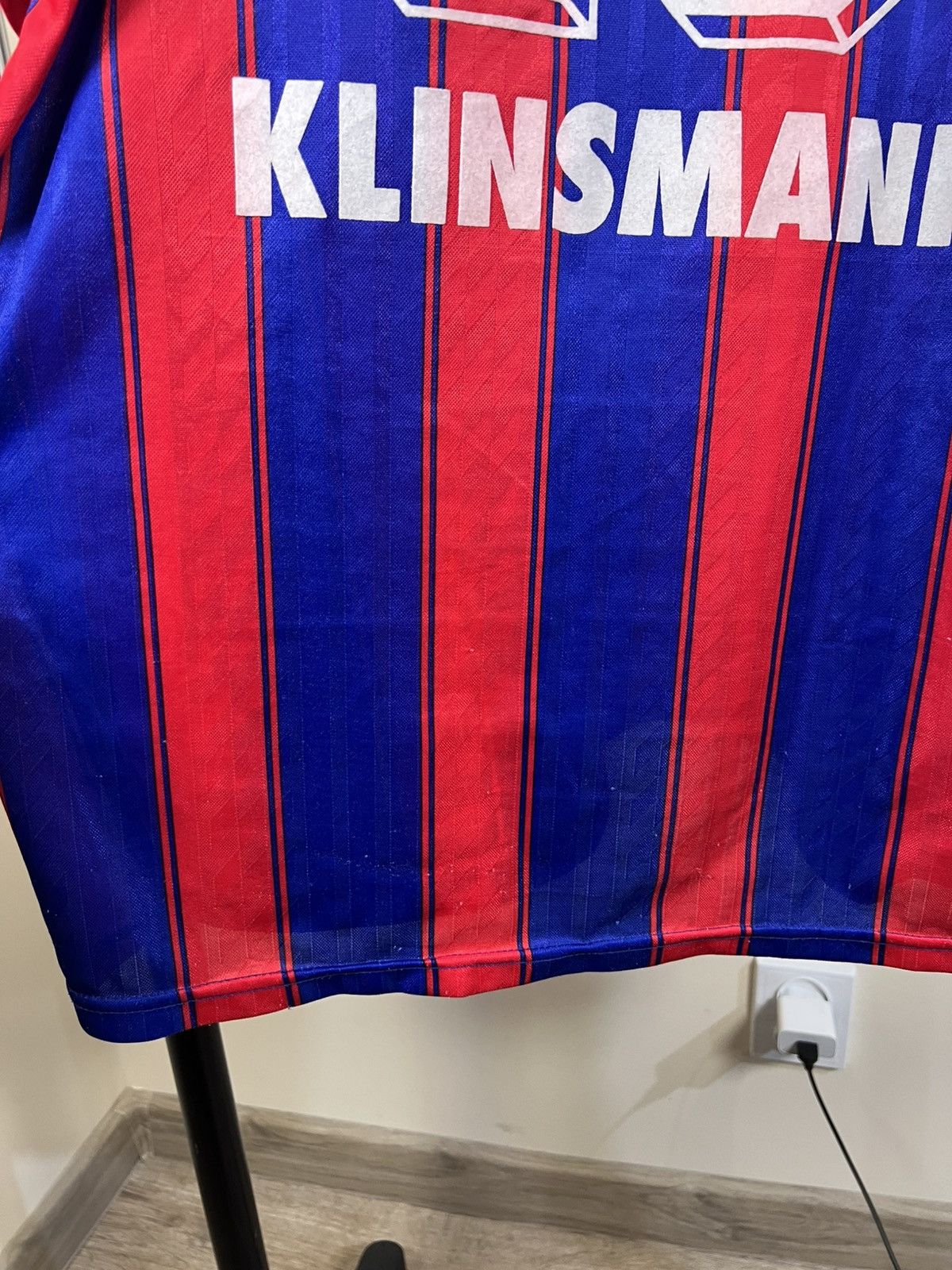 Adidas Bayern Munich 1995 Soccer #18 Klinsmann Adidas Jersey Sz L Size US L / EU 52-54 / 3 - 13 Thumbnail